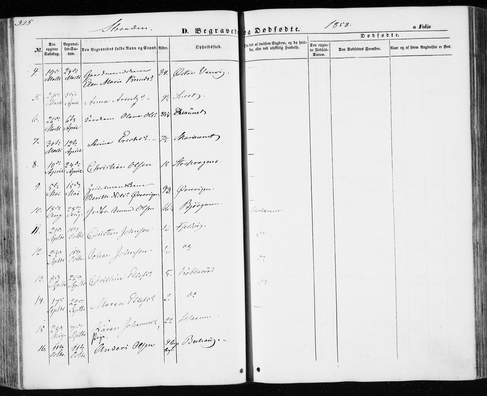Ministerialprotokoller, klokkerbøker og fødselsregistre - Nord-Trøndelag, SAT/A-1458/701/L0008: Parish register (official) no. 701A08 /2, 1854-1863, p. 325