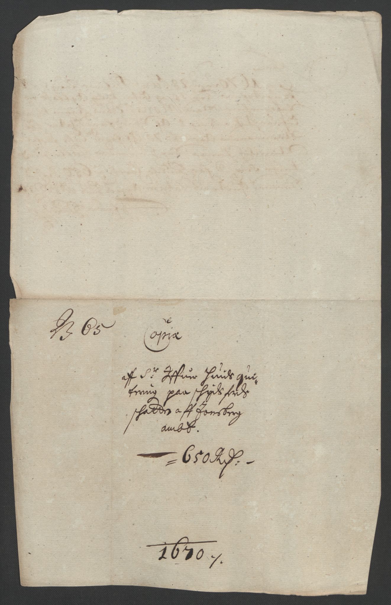 Rentekammeret inntil 1814, Reviderte regnskaper, Fogderegnskap, AV/RA-EA-4092/R32/L1842: Fogderegnskap Jarlsberg grevskap, 1664-1673, p. 164