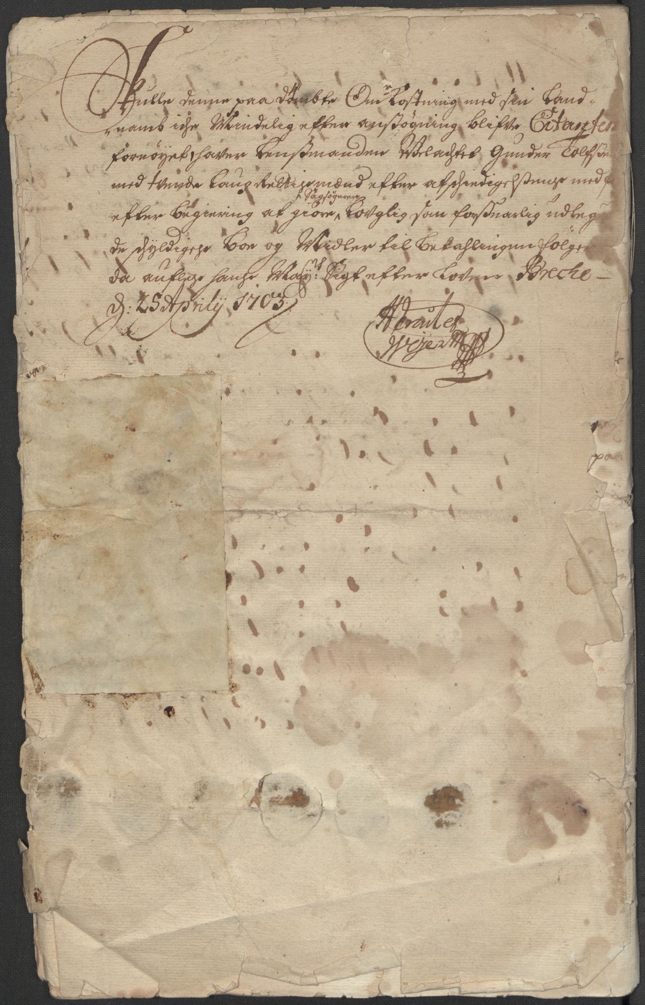 Riksarkivets diplomsamling, RA/EA-5965/F15/L0026: Prestearkiv - Telemark, 1575-1838, p. 158