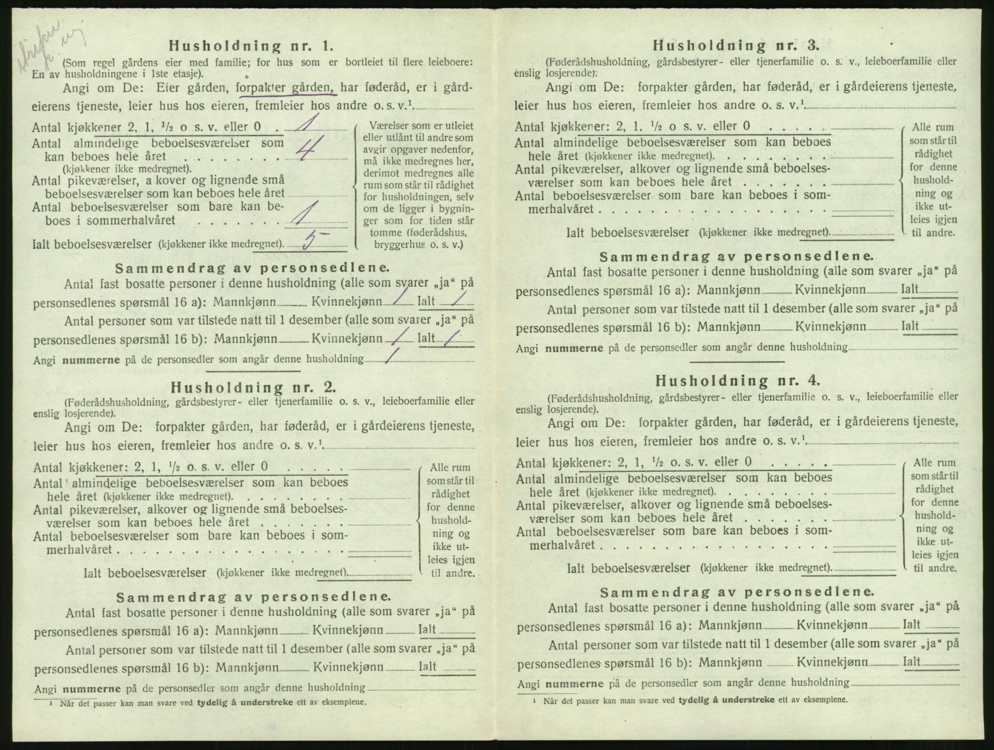 SAT, 1920 census for Halsa, 1920, p. 247