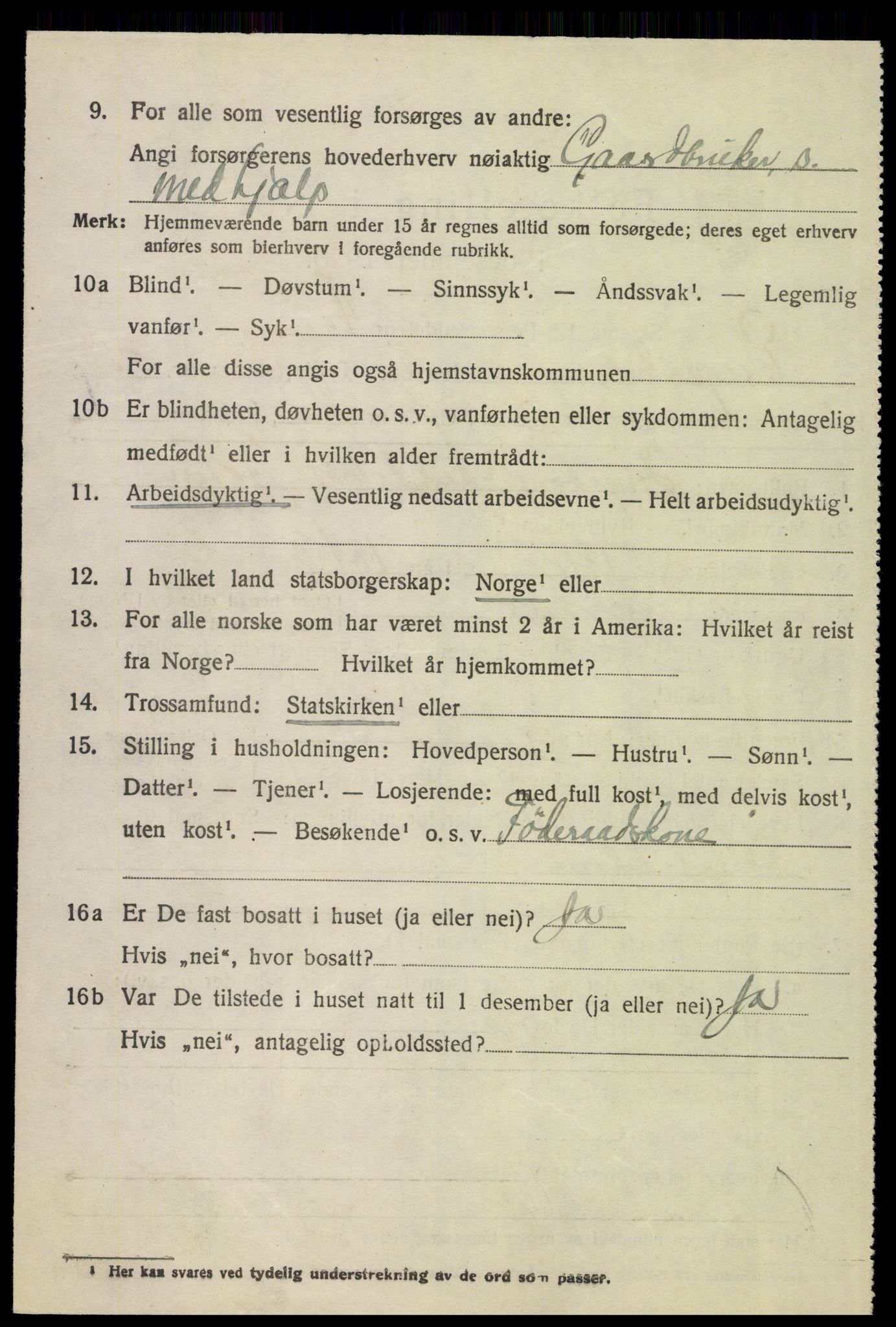 SAH, 1920 census for Engerdal, 1920, p. 2562