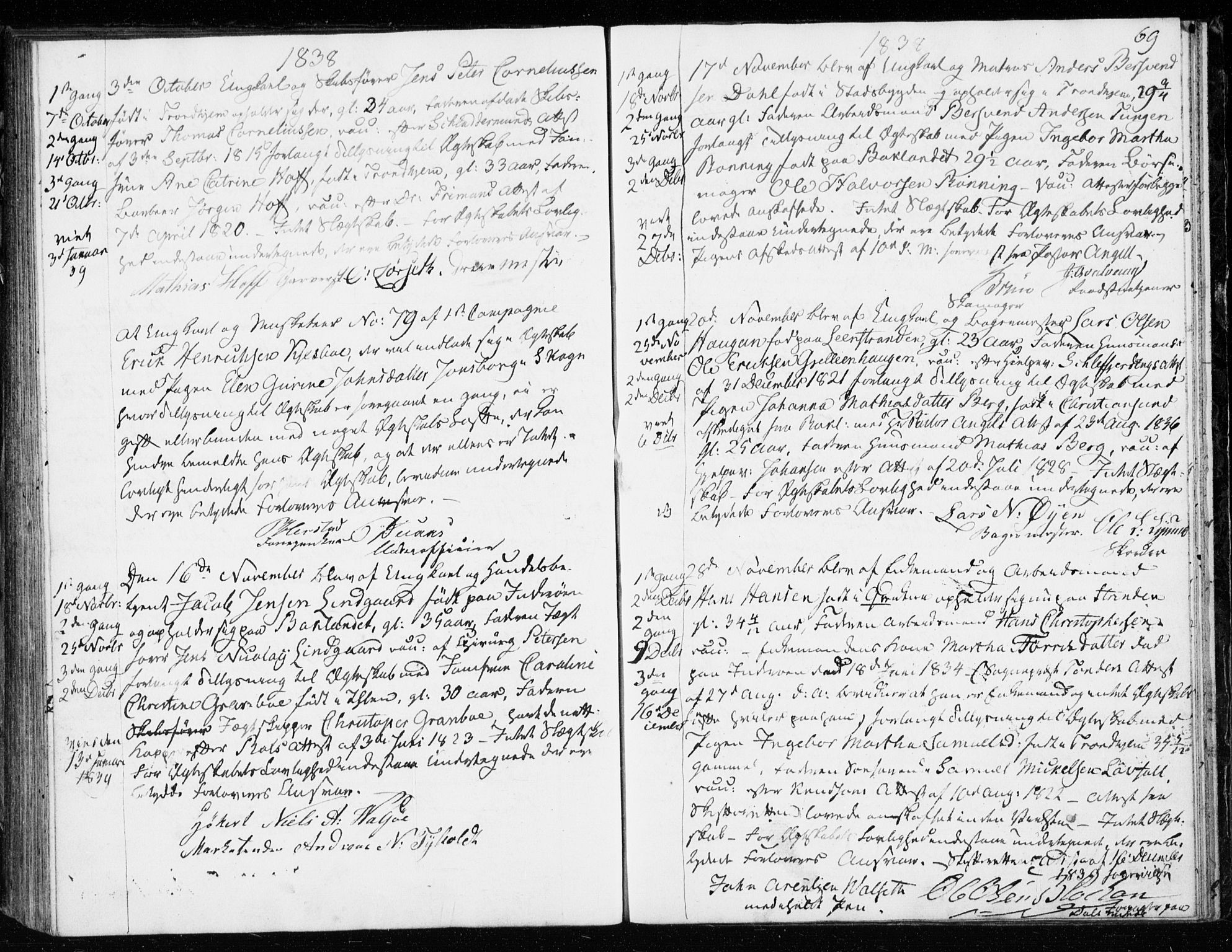 Ministerialprotokoller, klokkerbøker og fødselsregistre - Sør-Trøndelag, SAT/A-1456/601/L0046: Parish register (official) no. 601A14, 1830-1841, p. 69