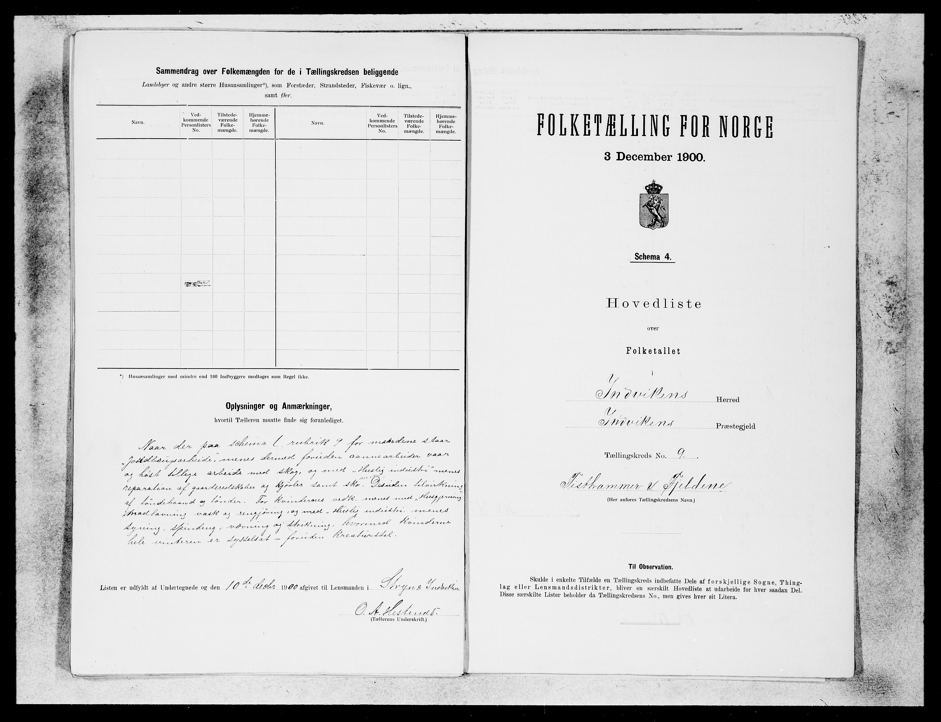 SAB, 1900 census for Innvik, 1900, p. 19