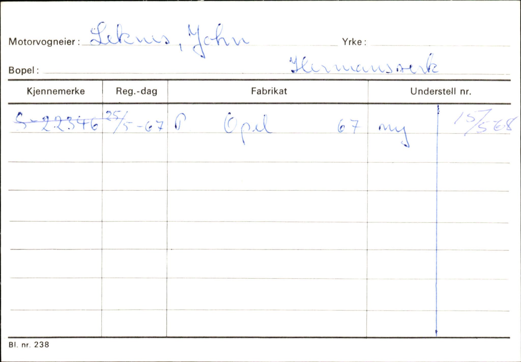 Statens vegvesen, Sogn og Fjordane vegkontor, AV/SAB-A-5301/4/F/L0126: Eigarregister Fjaler M-Å. Leikanger A-Å, 1945-1975, p. 1683