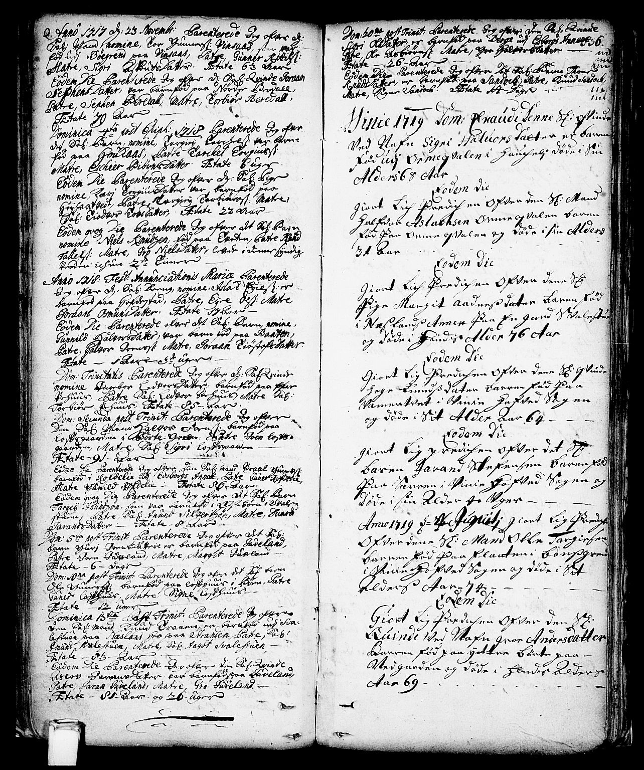 Vinje kirkebøker, SAKO/A-312/F/Fa/L0001: Parish register (official) no. I 1, 1717-1766, p. 136