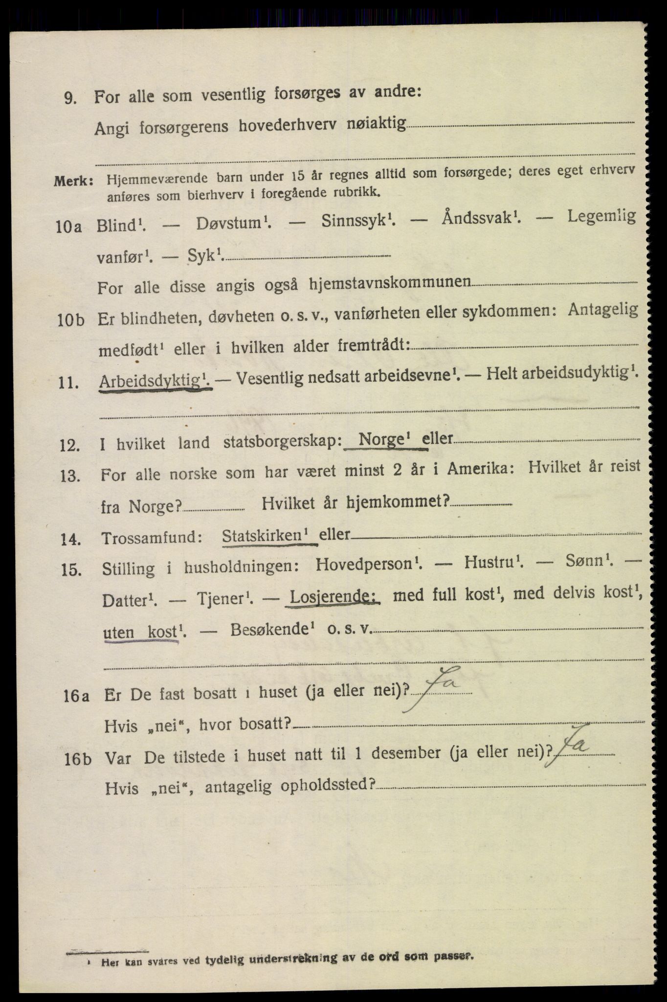 SAK, 1920 census for Evje, 1920, p. 2091