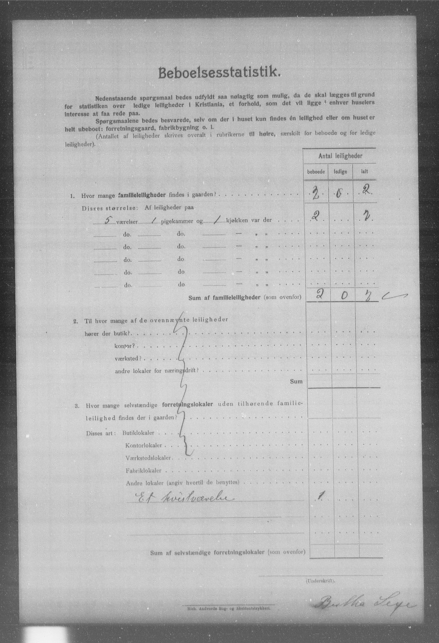 OBA, Municipal Census 1904 for Kristiania, 1904, p. 71