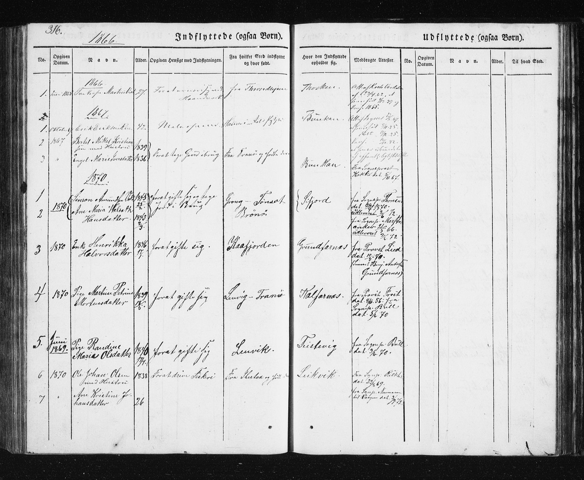 Berg sokneprestkontor, SATØ/S-1318/G/Ga/Gab/L0011klokker: Parish register (copy) no. 11, 1833-1878, p. 316