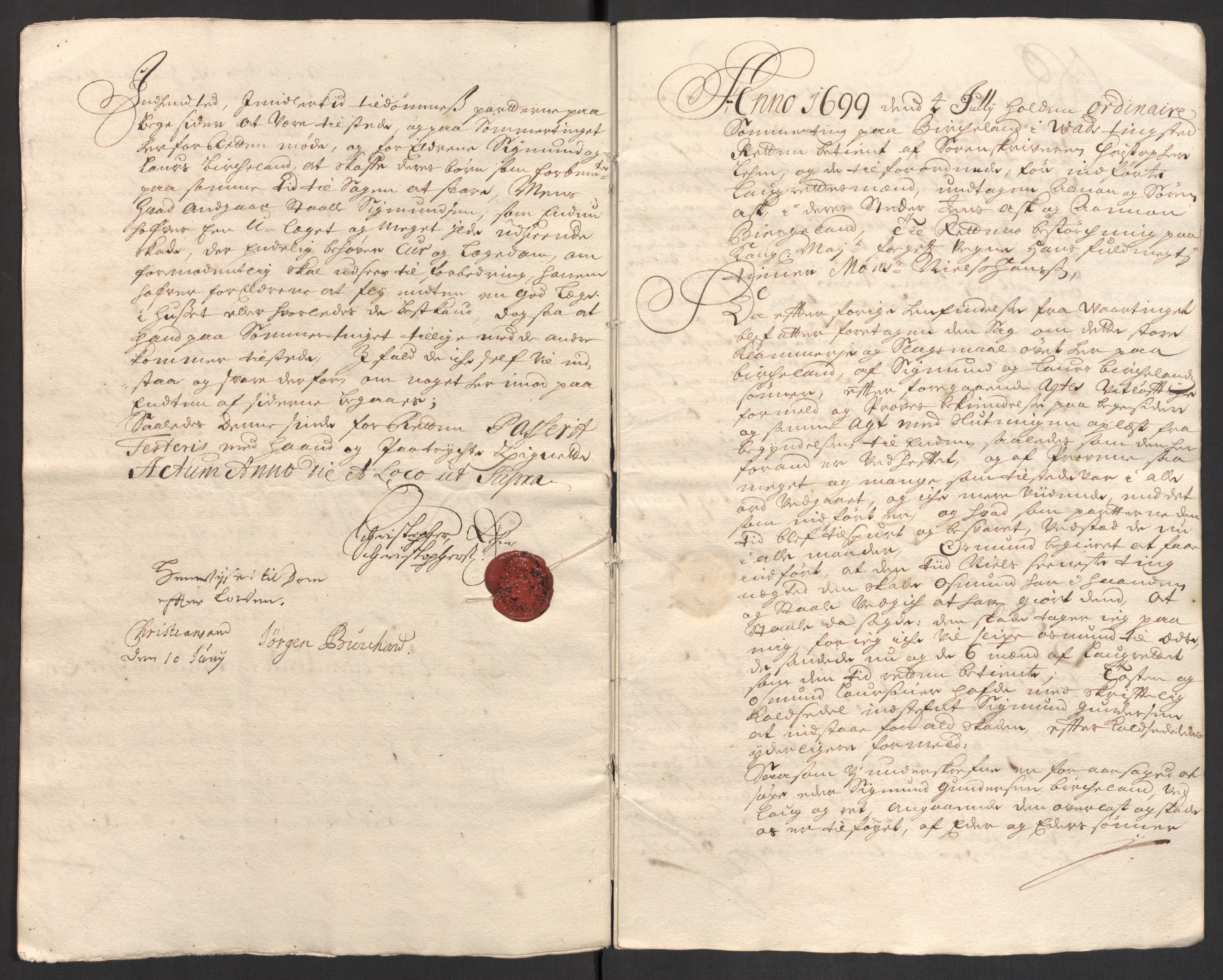 Rentekammeret inntil 1814, Reviderte regnskaper, Fogderegnskap, AV/RA-EA-4092/R43/L2547: Fogderegnskap Lista og Mandal, 1698-1699, p. 189