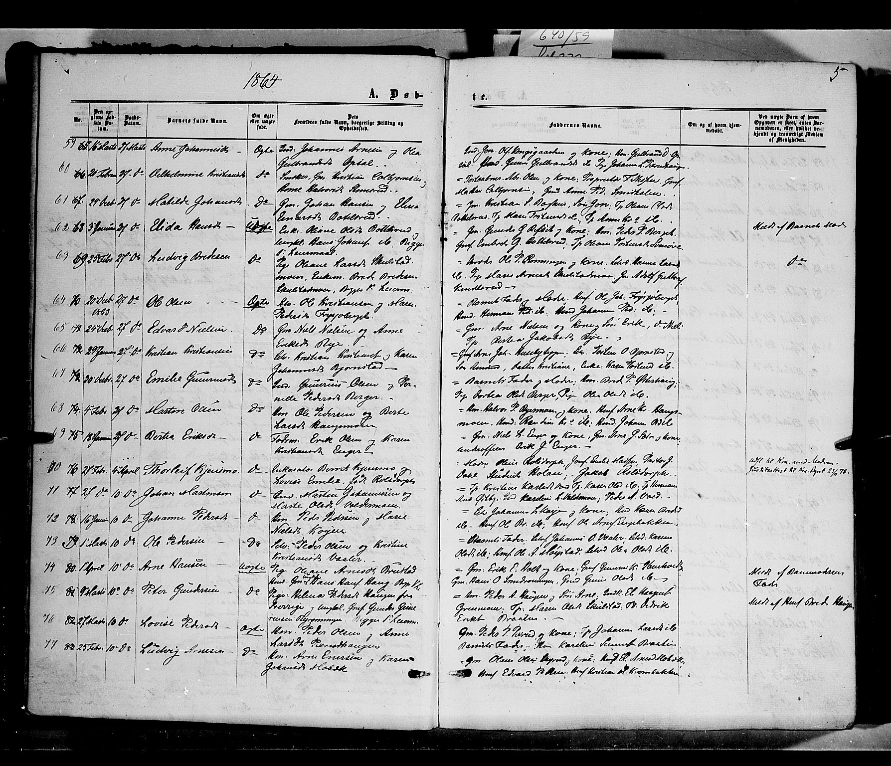 Grue prestekontor, AV/SAH-PREST-036/H/Ha/Haa/L0010: Parish register (official) no. 10, 1864-1873, p. 5