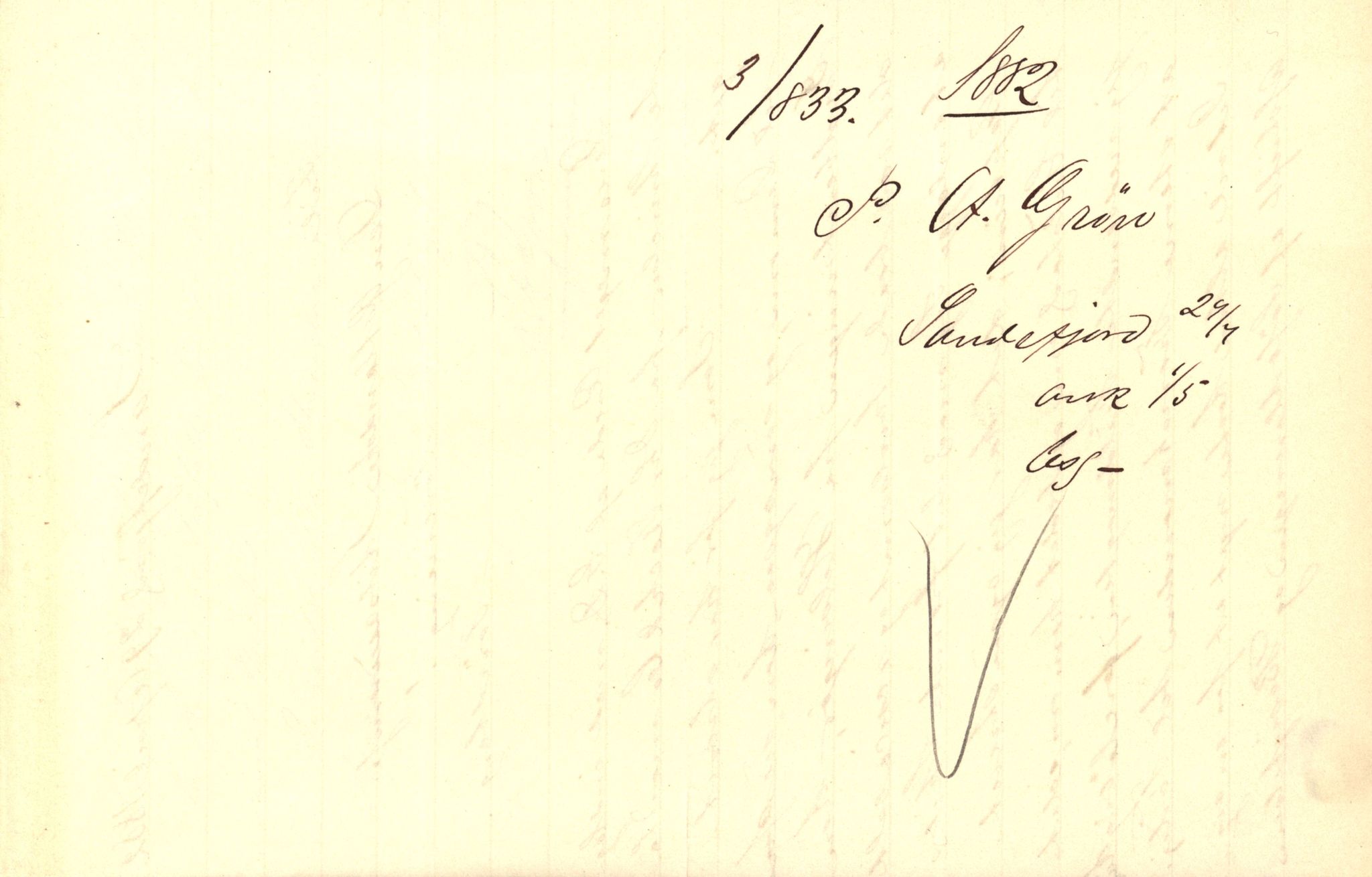 Pa 63 - Østlandske skibsassuranceforening, VEMU/A-1079/G/Ga/L0014/0011: Havaridokumenter / Agra, Anna, Jorsalfarer, Alfen, Uller, Solon, 1882, p. 93