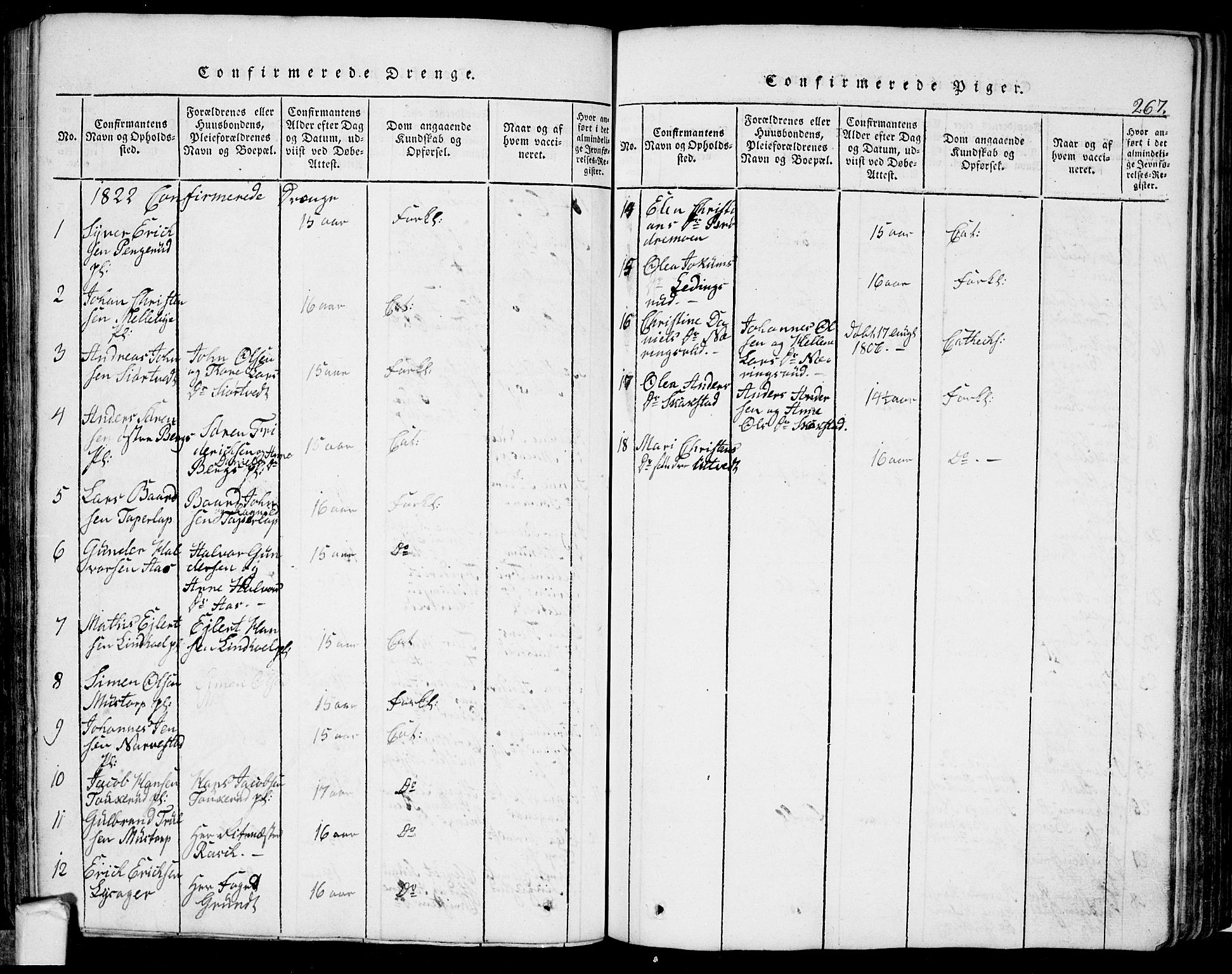 Eidsberg prestekontor Kirkebøker, AV/SAO-A-10905/F/Fa/L0007: Parish register (official) no. I 7, 1814-1832, p. 267