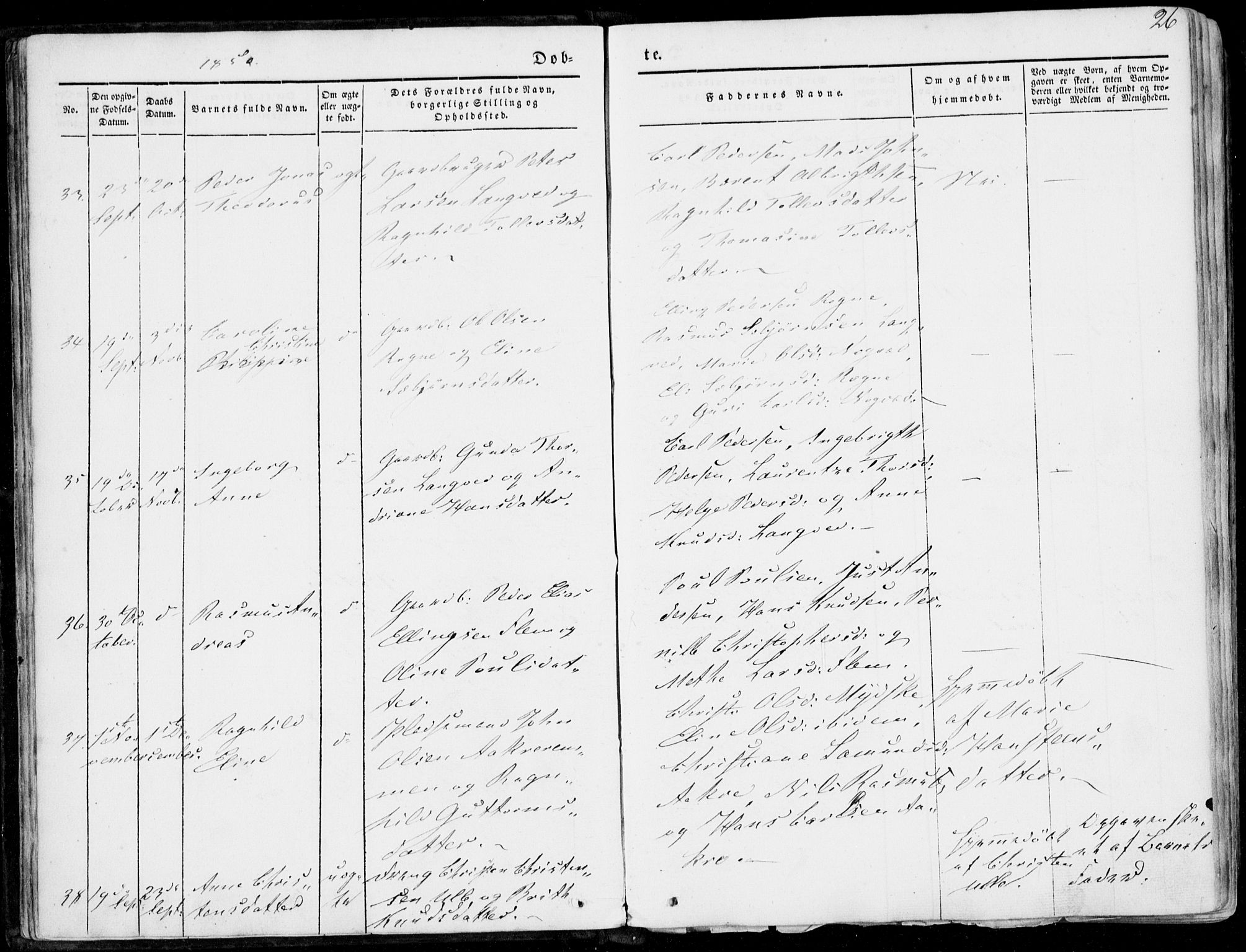 Ministerialprotokoller, klokkerbøker og fødselsregistre - Møre og Romsdal, AV/SAT-A-1454/536/L0497: Parish register (official) no. 536A06, 1845-1865, p. 26