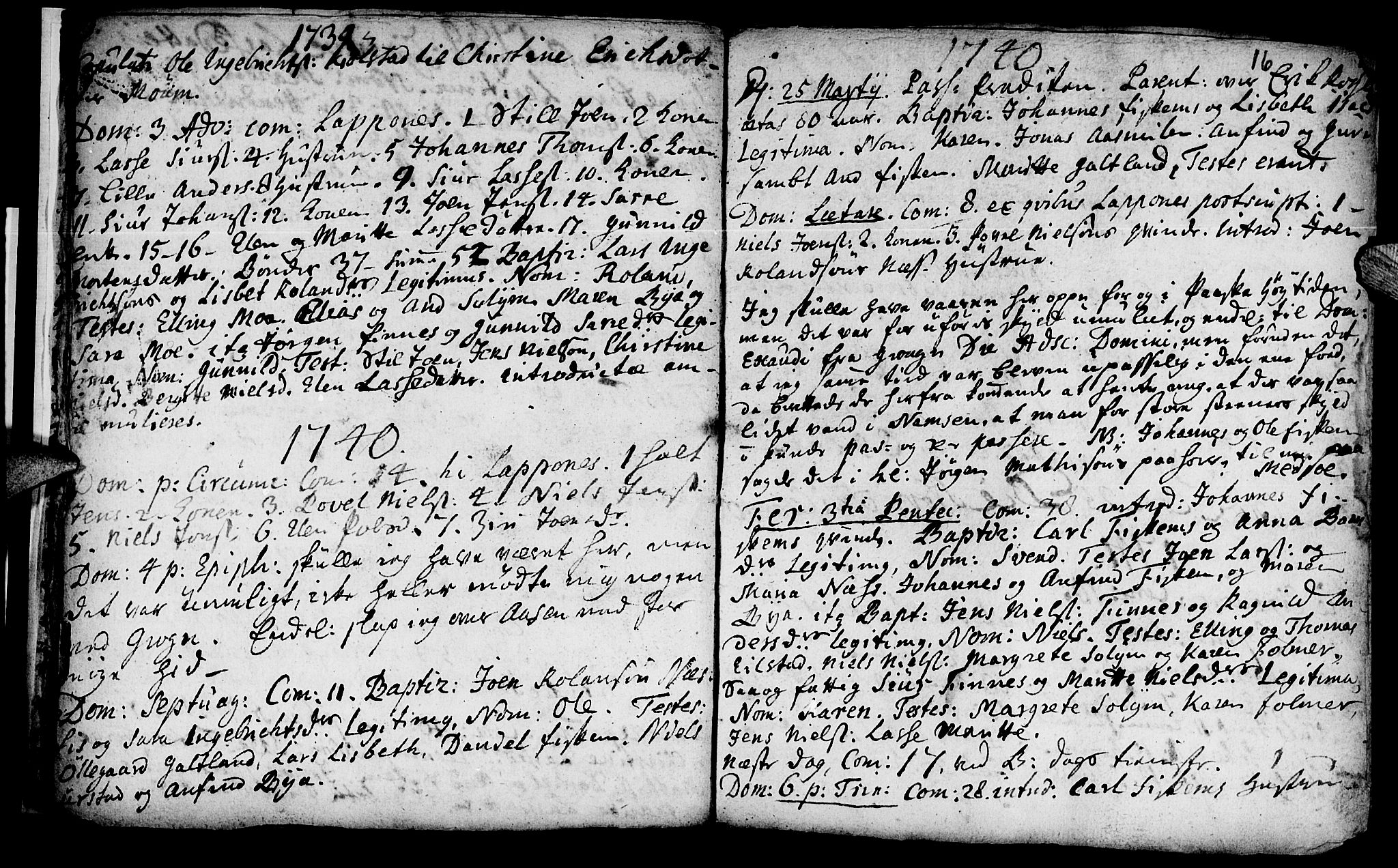 Ministerialprotokoller, klokkerbøker og fødselsregistre - Nord-Trøndelag, SAT/A-1458/759/L0525: Parish register (official) no. 759A01, 1706-1748, p. 16