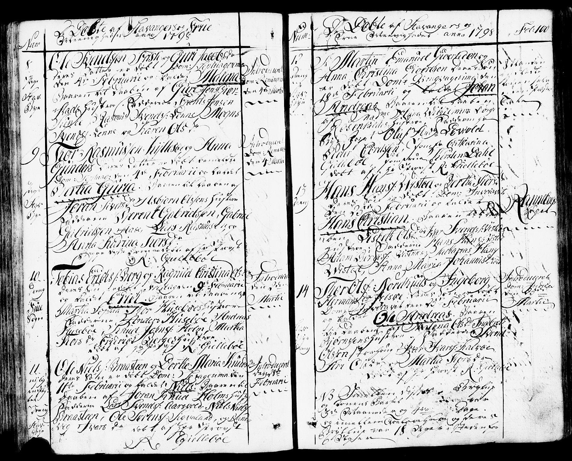 Domkirken sokneprestkontor, SAST/A-101812/001/30/30BB/L0007: Parish register (copy) no. B 7, 1791-1813, p. 100