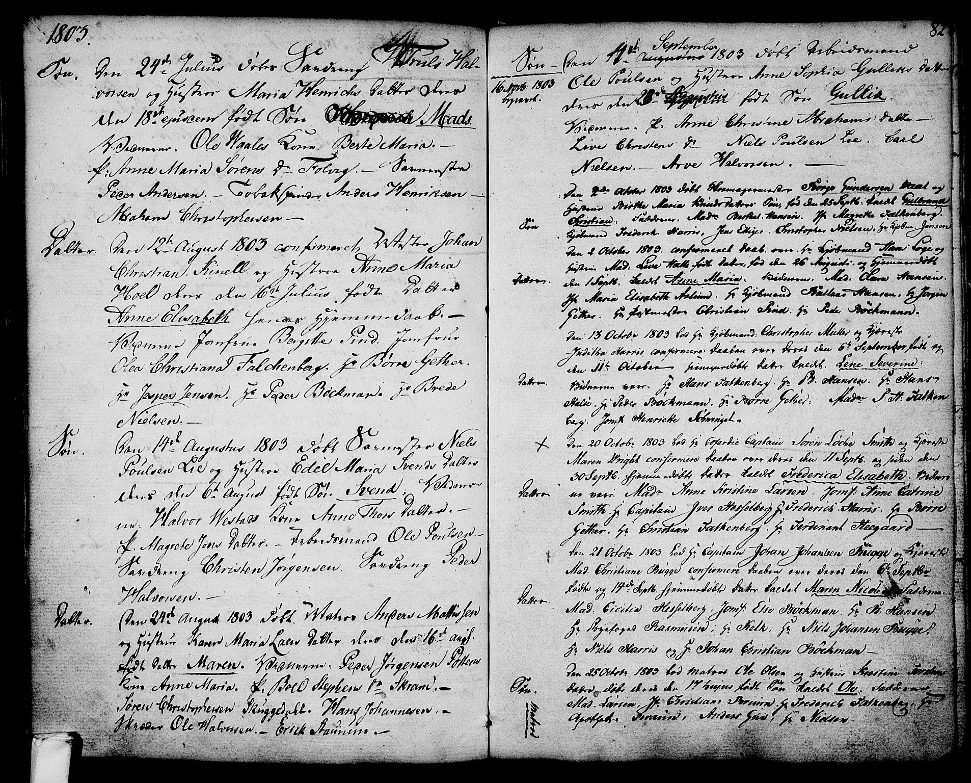Larvik kirkebøker, AV/SAKO-A-352/G/Ga/L0001: Parish register (copy) no. I 1, 1785-1807, p. 82
