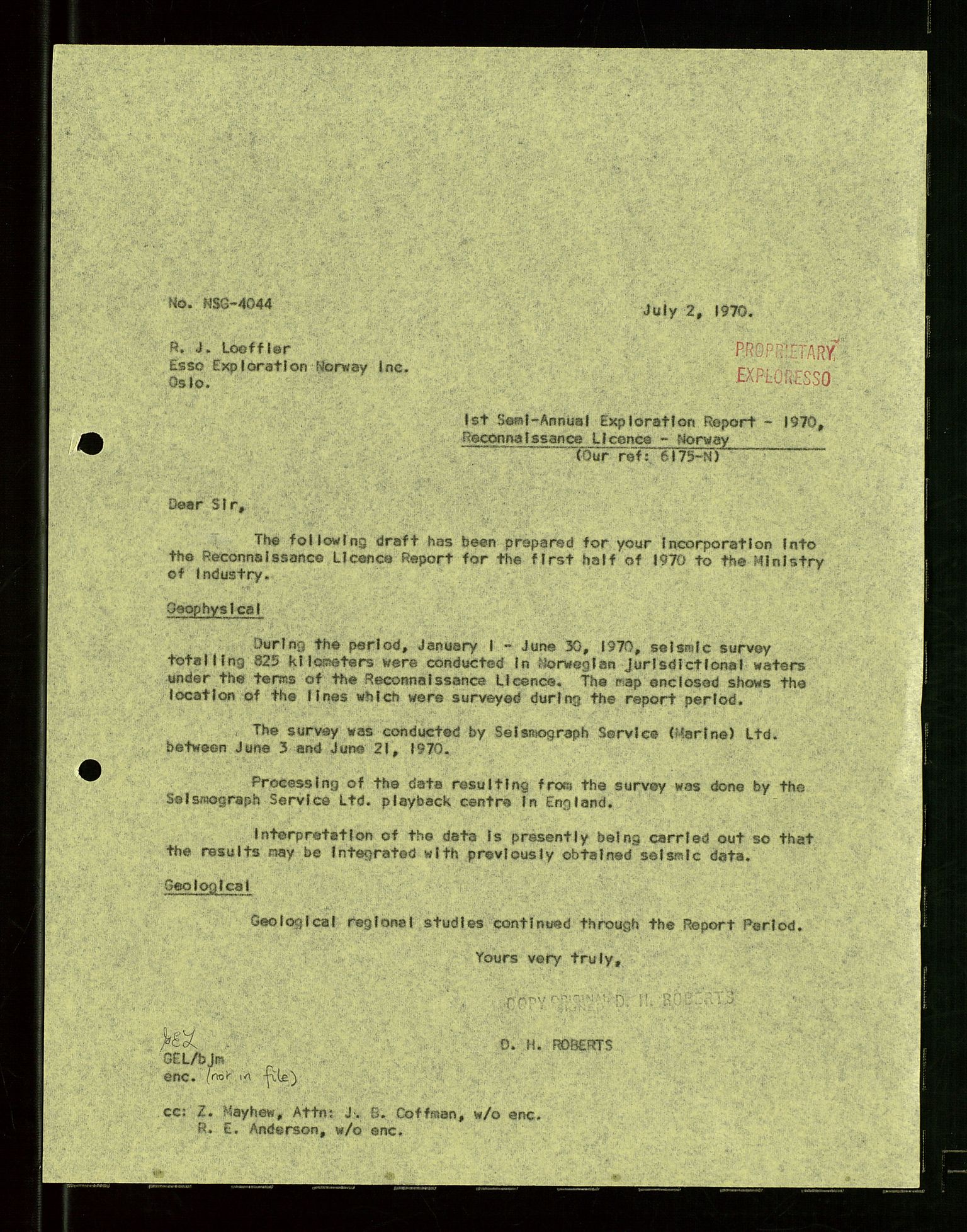 Pa 1512 - Esso Exploration and Production Norway Inc., AV/SAST-A-101917/E/Ea/L0026: Sak og korrespondanse, 1966-1974, p. 100