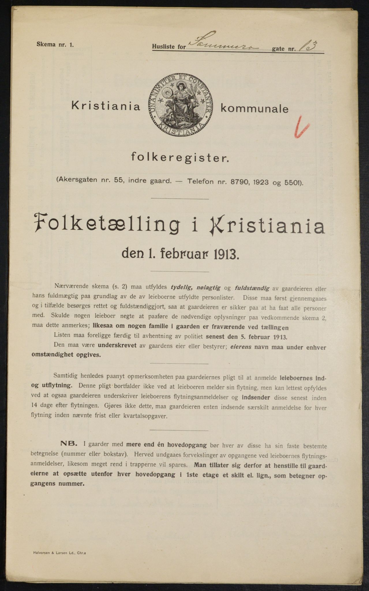 OBA, Municipal Census 1915 for Kristiania, 1915, p. 99576