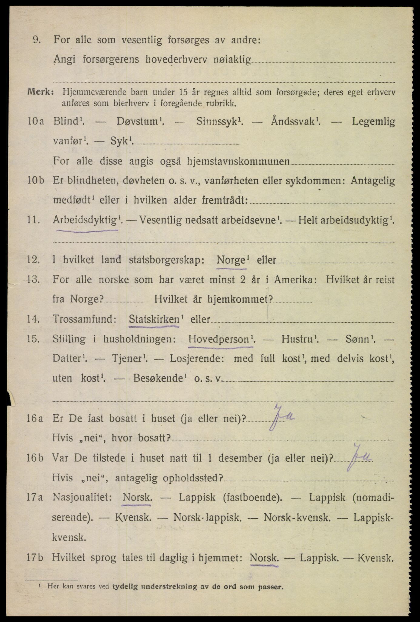 SAT, 1920 census for Lødingen, 1920, p. 6178