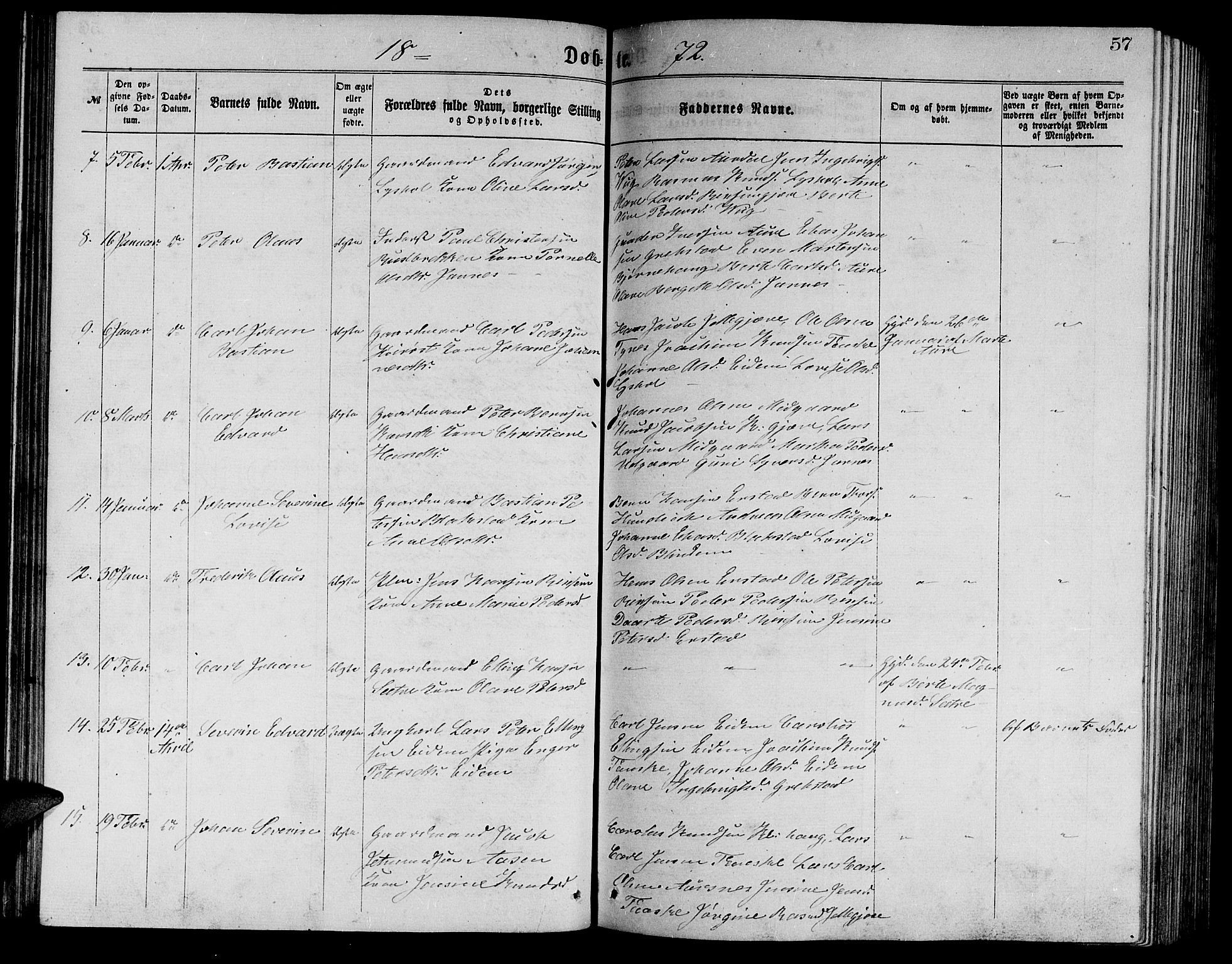 Ministerialprotokoller, klokkerbøker og fødselsregistre - Møre og Romsdal, AV/SAT-A-1454/523/L0338: Parish register (copy) no. 523C01, 1865-1877, p. 57