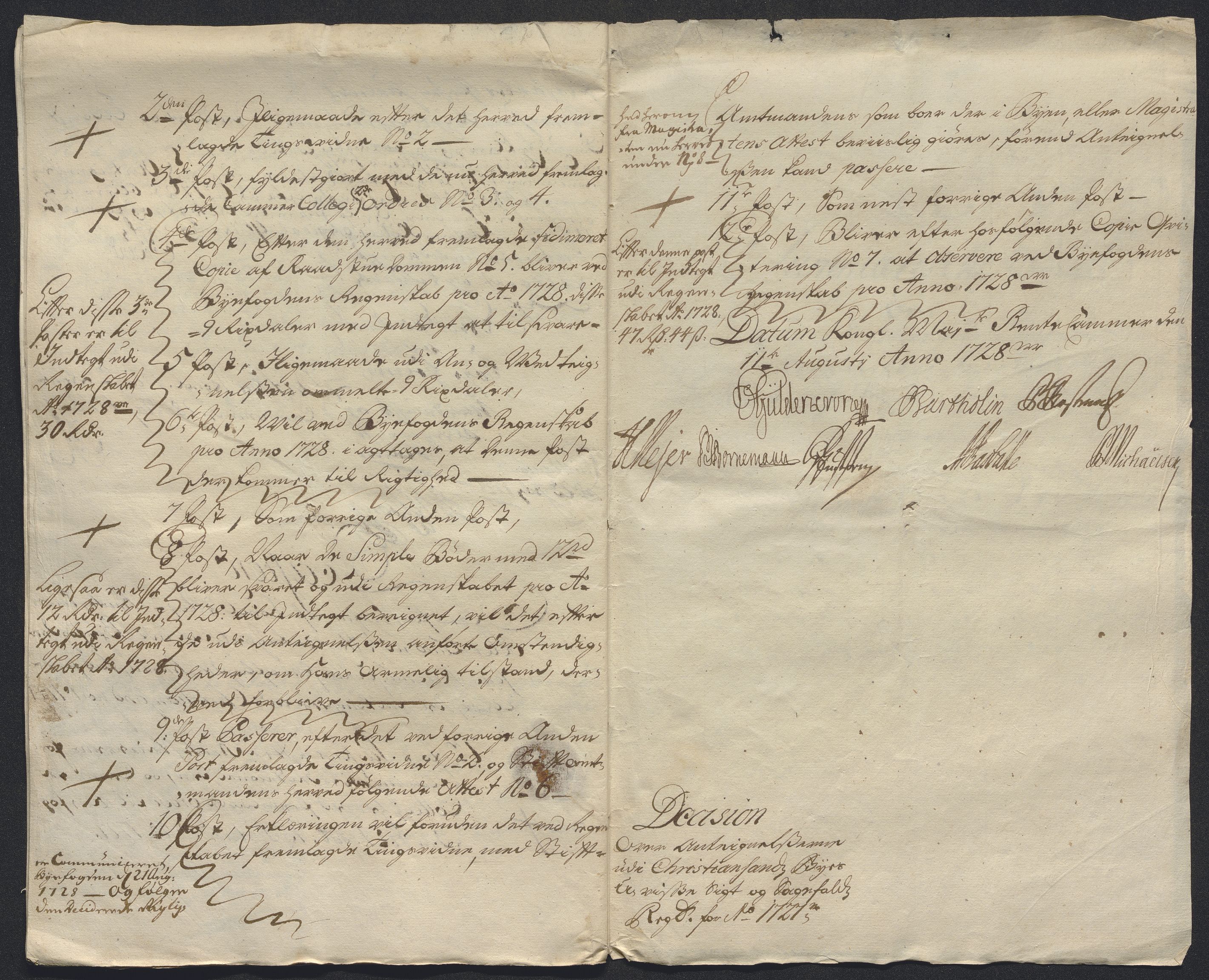 Rentekammeret inntil 1814, Reviderte regnskaper, Byregnskaper, AV/RA-EA-4066/R/Rm/L0286: [M19] Sikt og sakefall, 1719-1727, p. 675