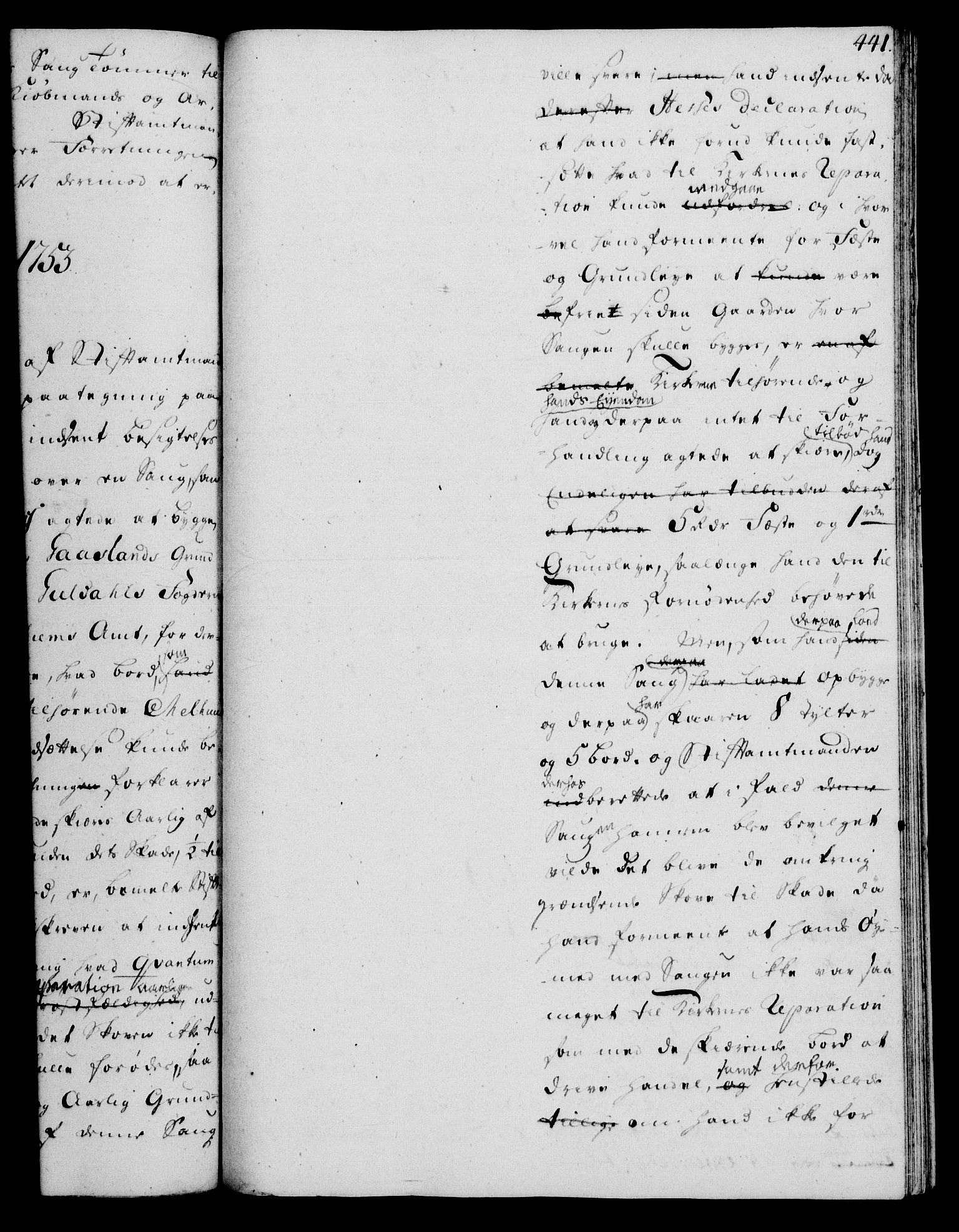 Rentekammeret, Kammerkanselliet, AV/RA-EA-3111/G/Gh/Gha/L0031: Norsk ekstraktmemorialprotokoll (merket RK 53.76), 1751-1753, p. 441