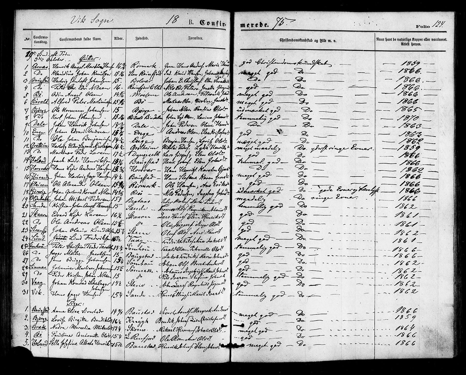 Ministerialprotokoller, klokkerbøker og fødselsregistre - Nordland, AV/SAT-A-1459/812/L0177: Parish register (official) no. 812A06, 1875-1885, p. 124