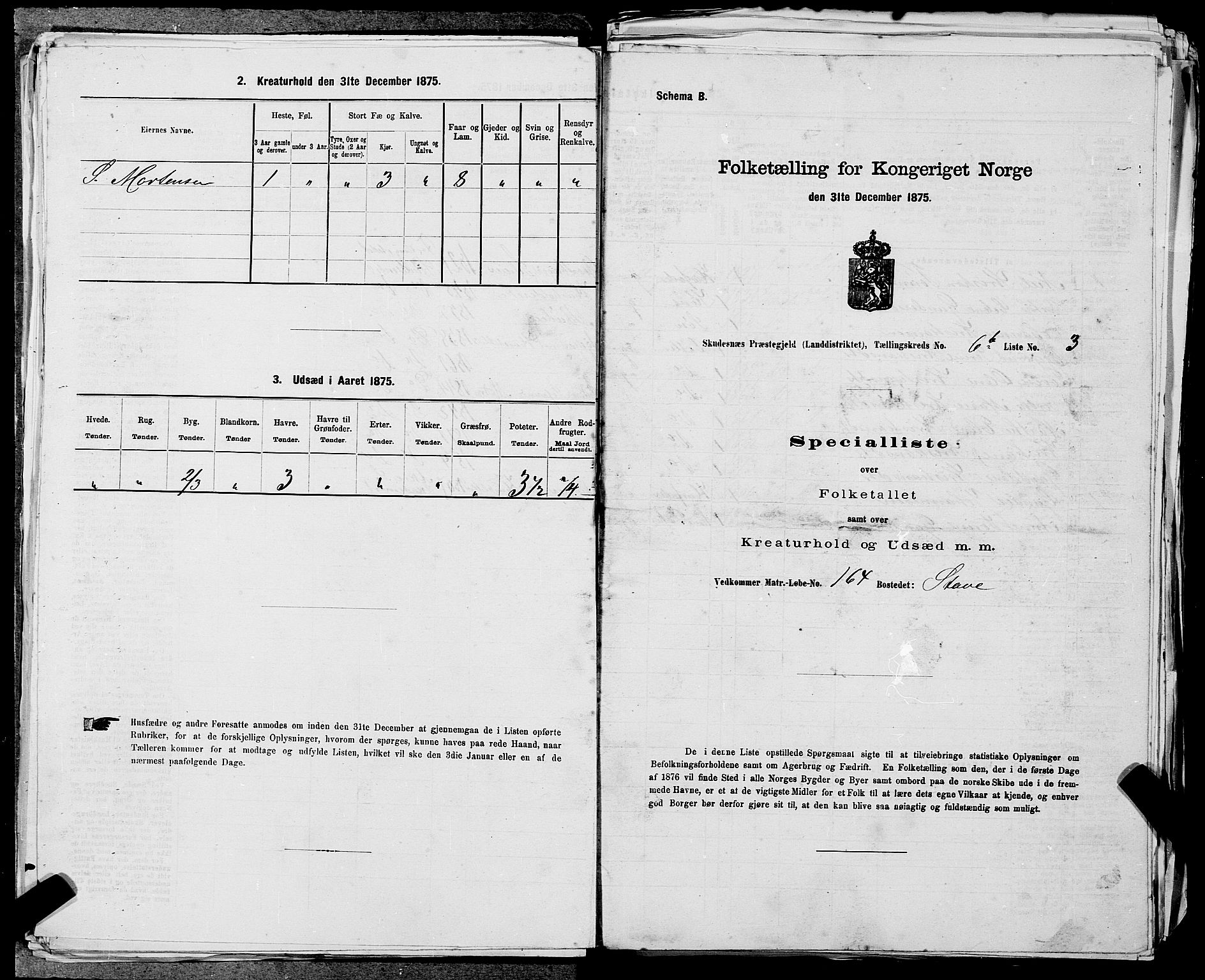 SAST, 1875 census for 1150L Skudenes/Falnes, Åkra og Ferkingstad, 1875, p. 778