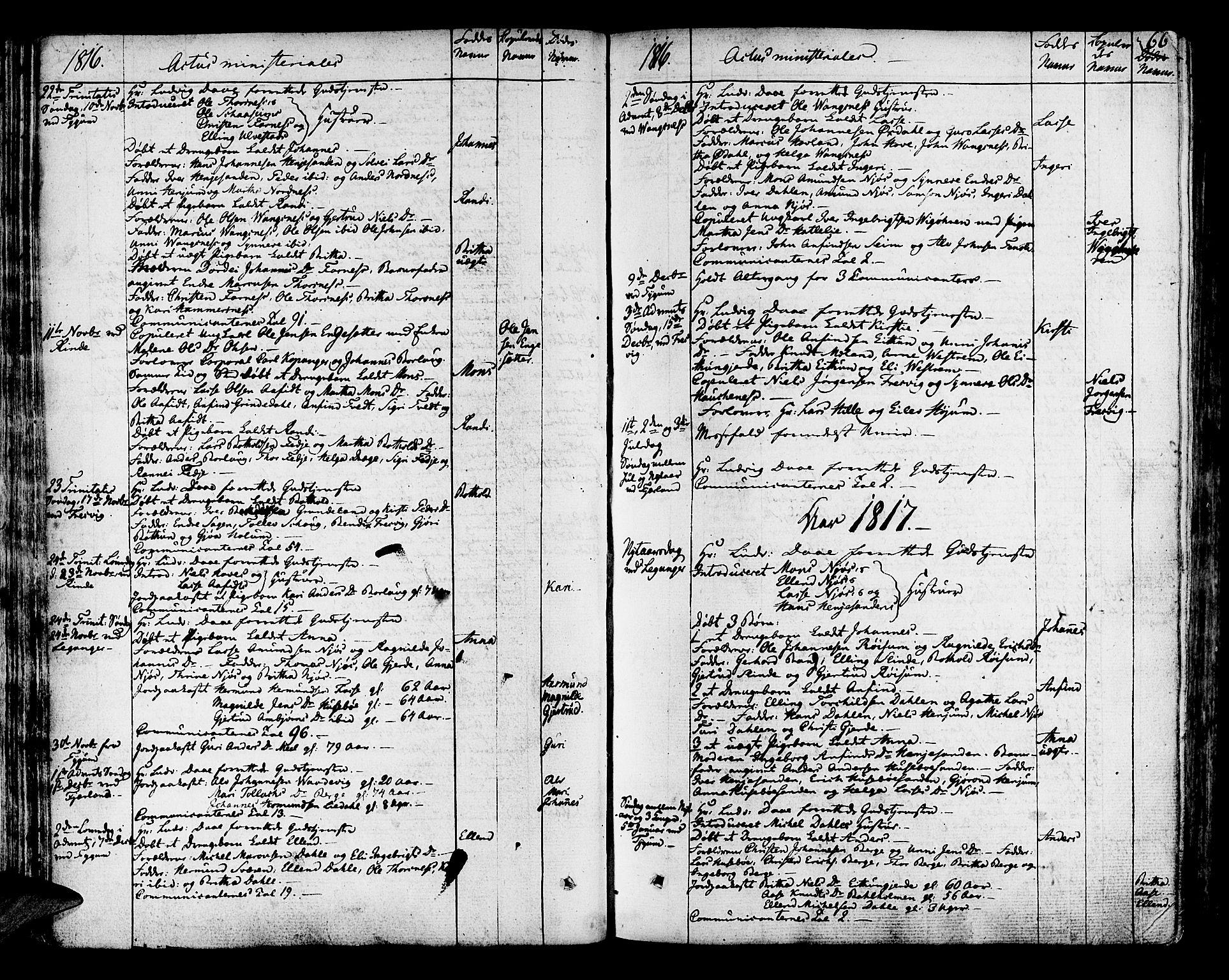 Leikanger sokneprestembete, SAB/A-81001: Parish register (official) no. A 6, 1810-1838, p. 66