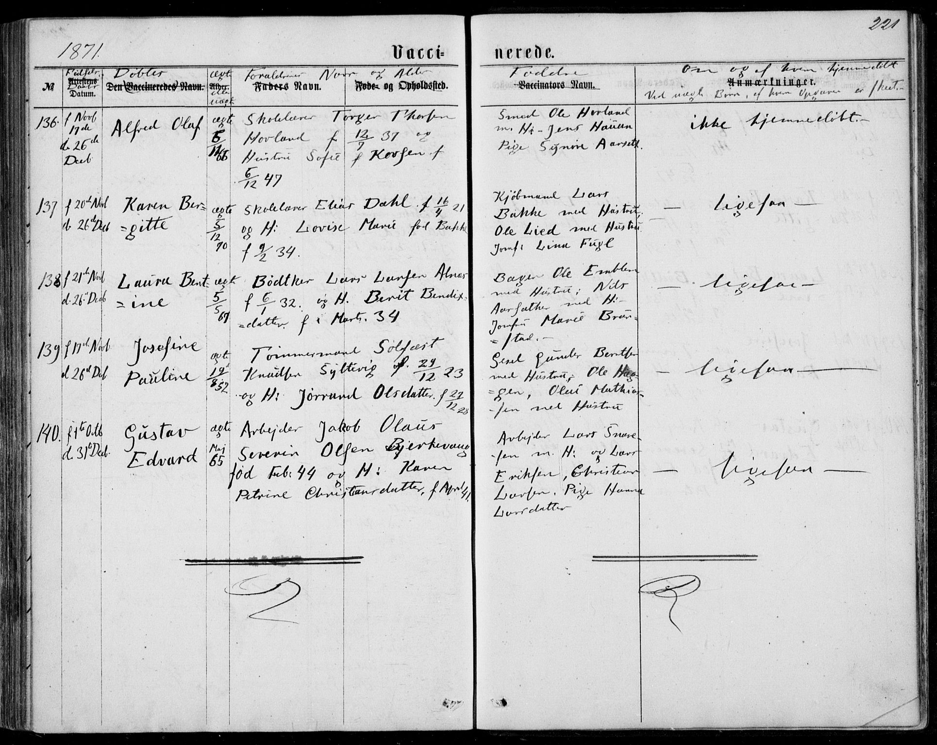 Ministerialprotokoller, klokkerbøker og fødselsregistre - Møre og Romsdal, AV/SAT-A-1454/529/L0452: Parish register (official) no. 529A02, 1864-1871, p. 221