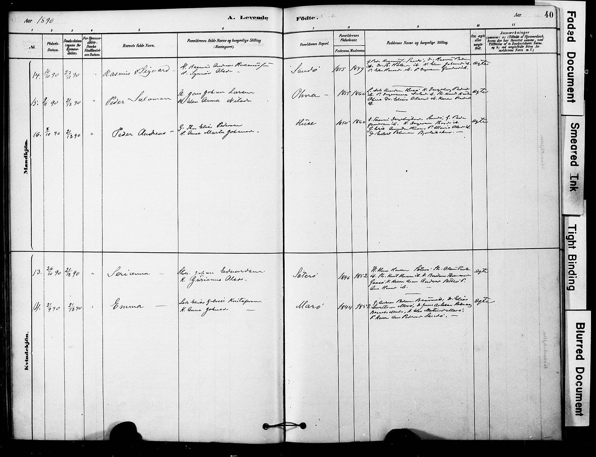 Ministerialprotokoller, klokkerbøker og fødselsregistre - Møre og Romsdal, SAT/A-1454/561/L0729: Parish register (official) no. 561A03, 1878-1900, p. 40
