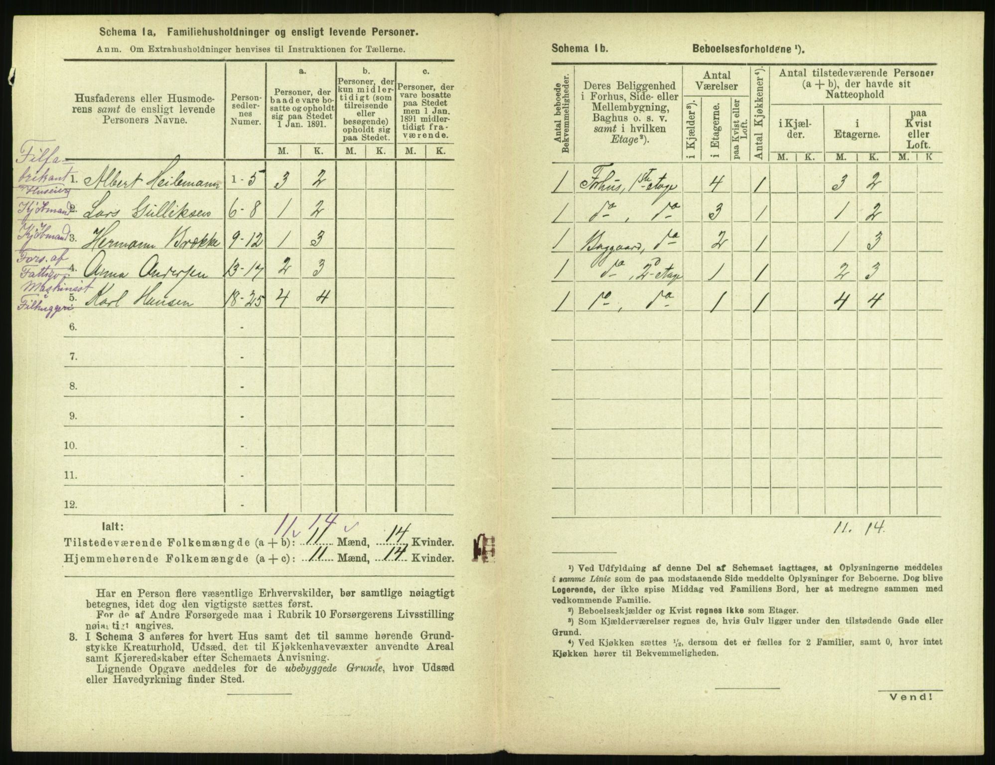 RA, 1891 census for 0301 Kristiania, 1891, p. 144122