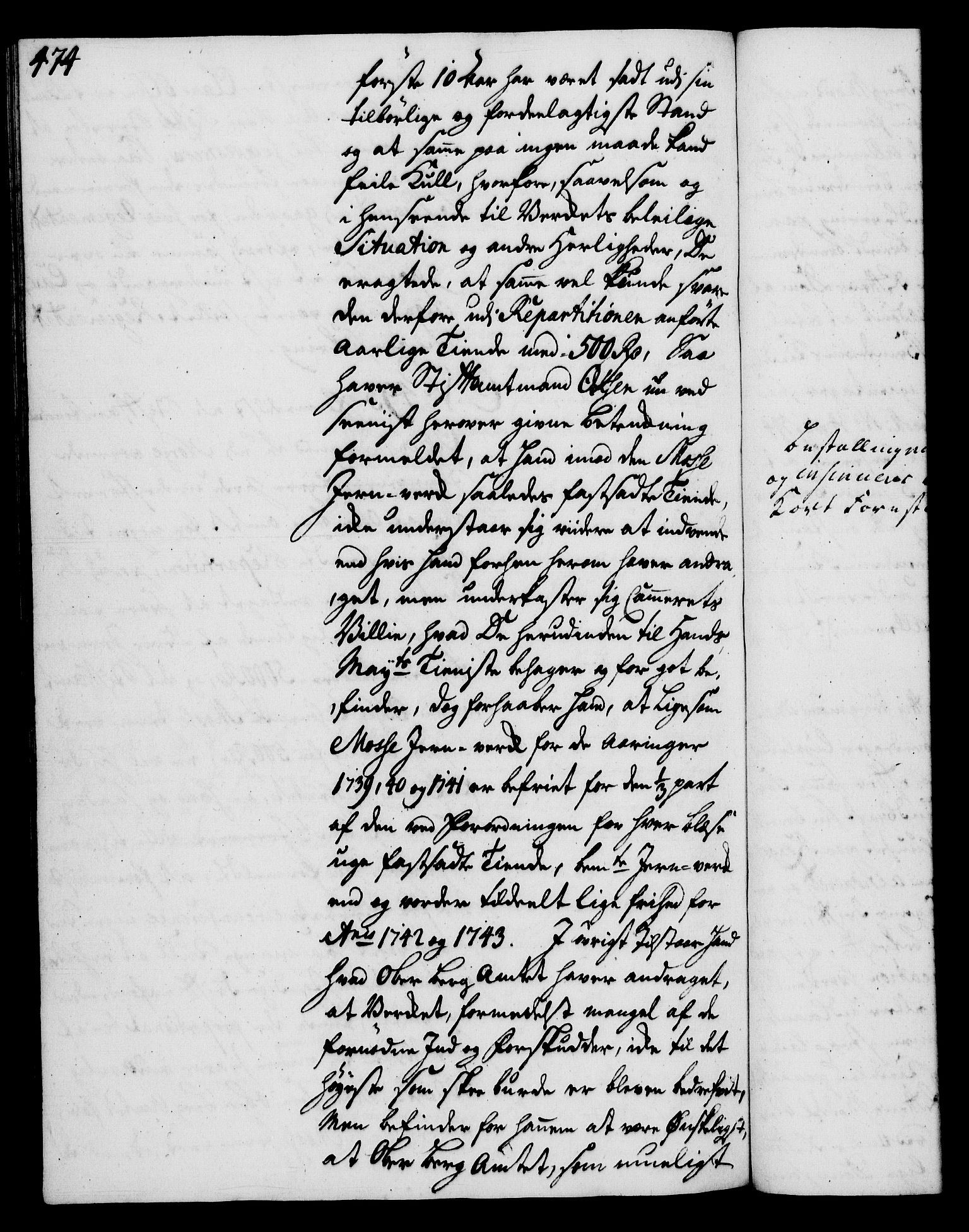 Rentekammeret, Kammerkanselliet, RA/EA-3111/G/Gh/Gha/L0025: Norsk ekstraktmemorialprotokoll (merket RK 53.70), 1743-1744, p. 474