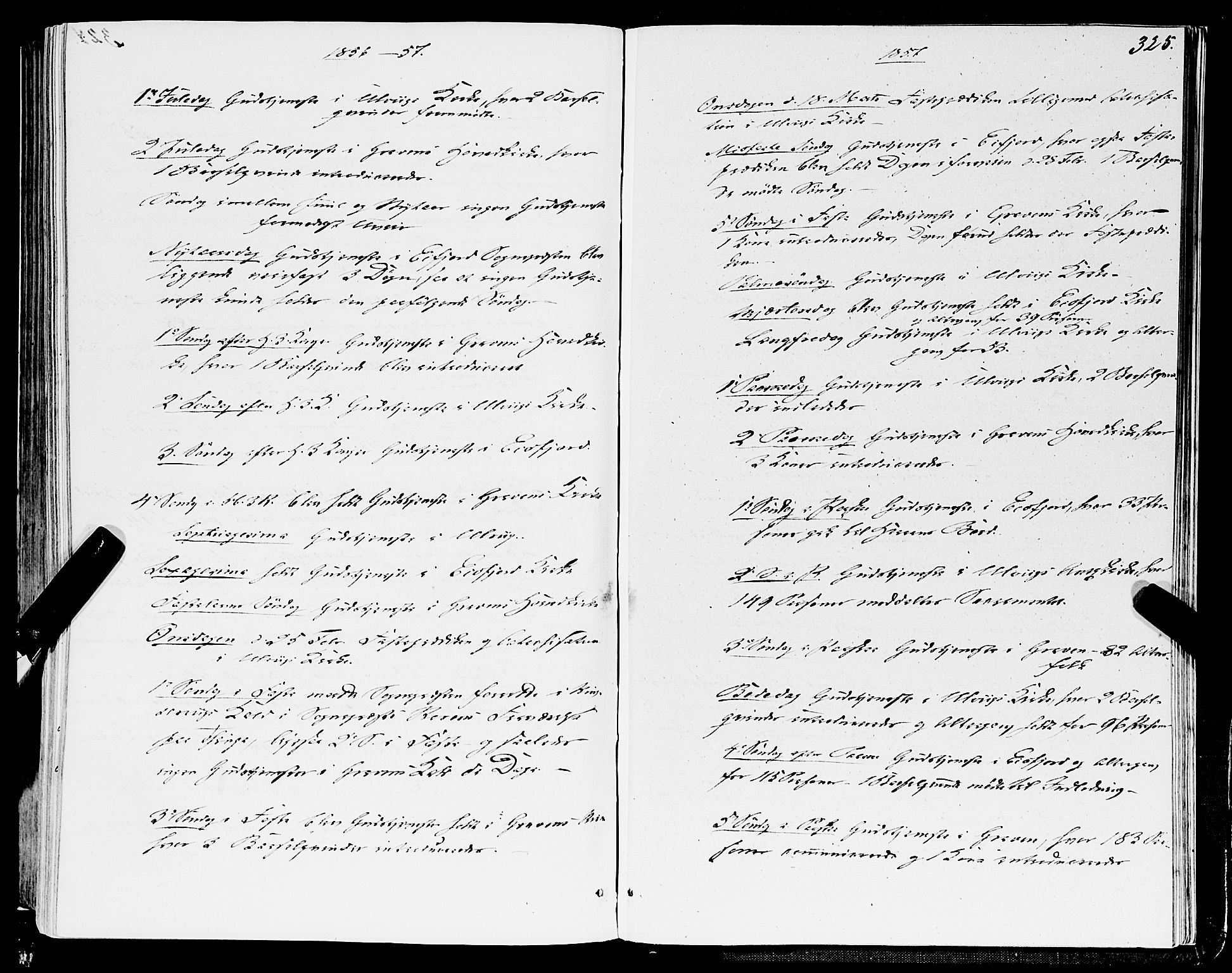 Ulvik sokneprestembete, SAB/A-78801/H/Haa: Parish register (official) no. A 13, 1853-1863, p. 325