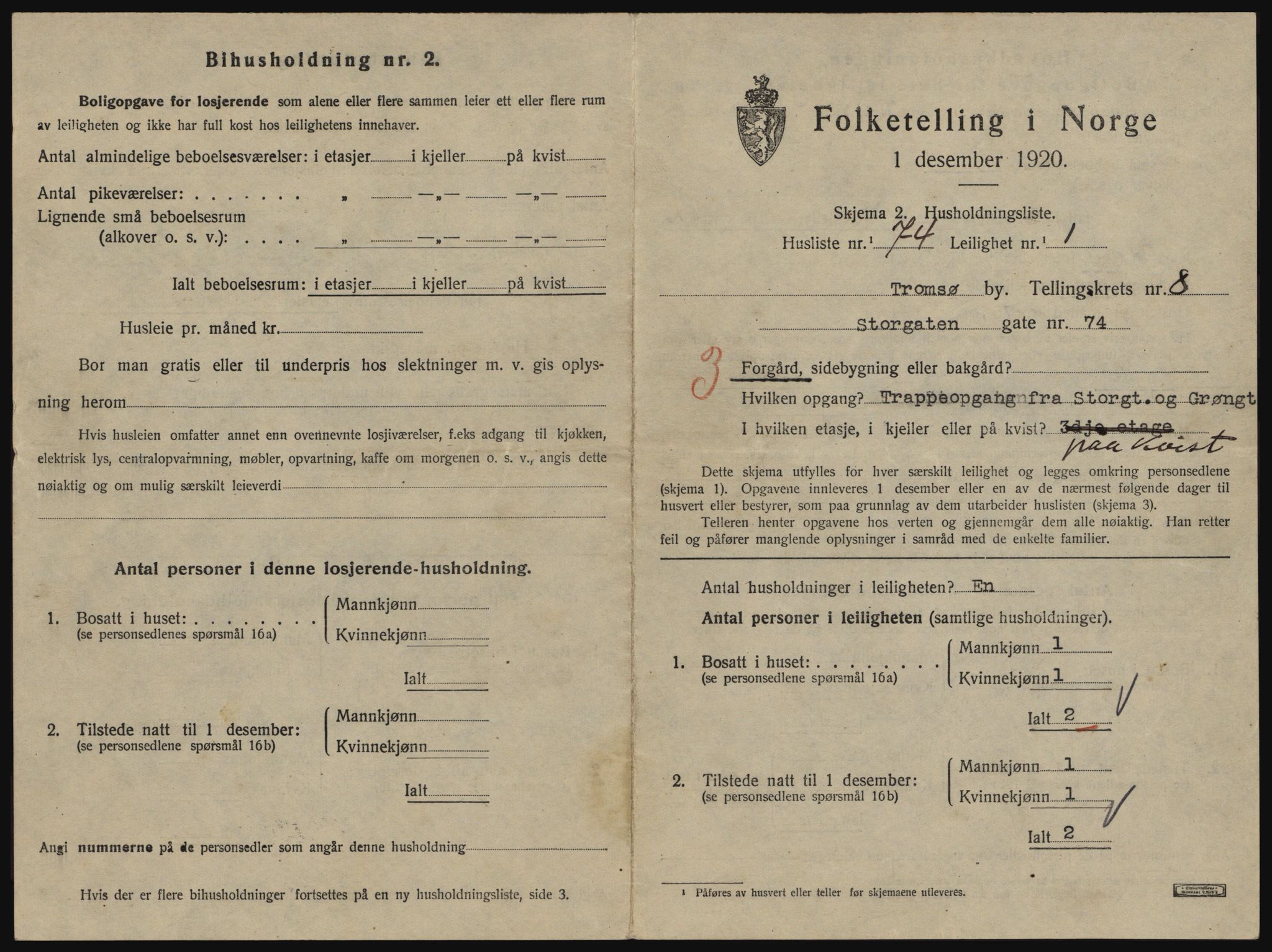 SATØ, 1920 census for Tromsø, 1920, p. 4671