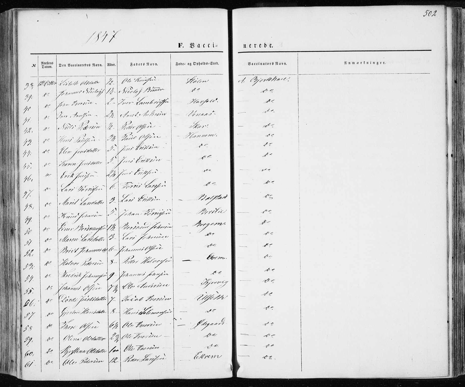 Ministerialprotokoller, klokkerbøker og fødselsregistre - Møre og Romsdal, SAT/A-1454/586/L0984: Parish register (official) no. 586A10, 1844-1856, p. 502