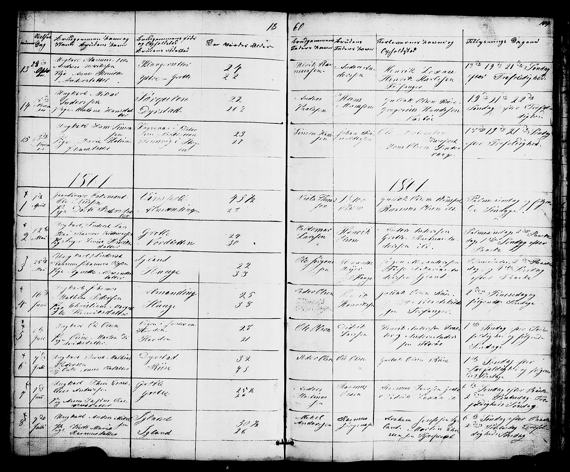 Bremanger sokneprestembete, AV/SAB-A-82201/H/Hab/Haba/L0001: Parish register (copy) no. A 1, 1853-1865, p. 104