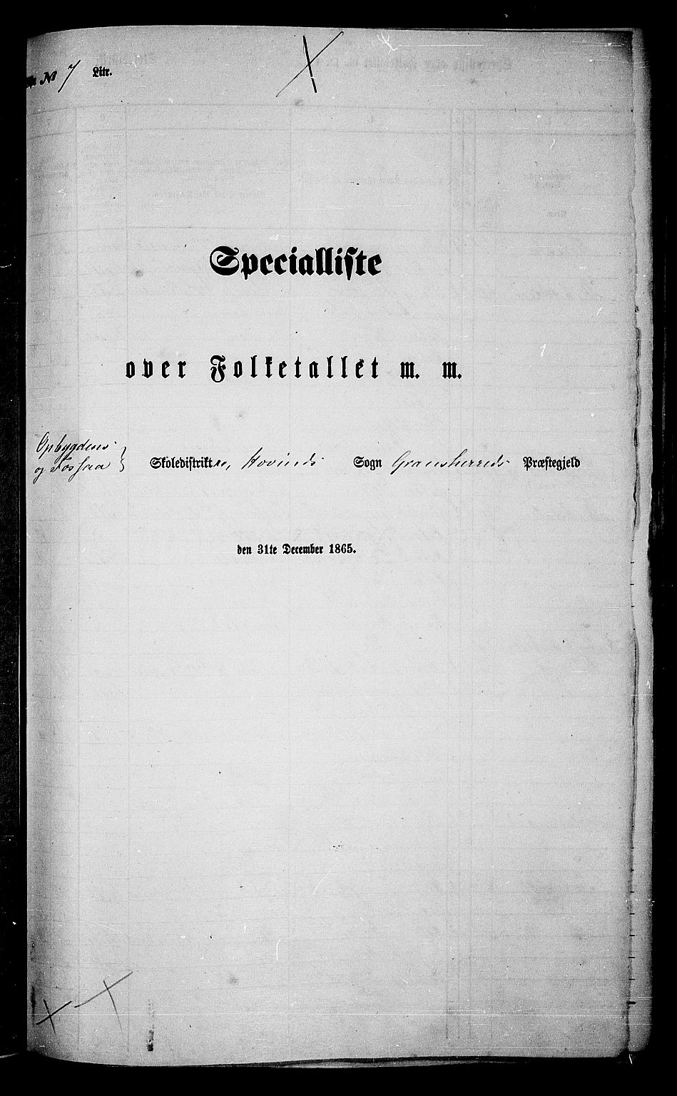 RA, 1865 census for Gransherad, 1865, p. 83