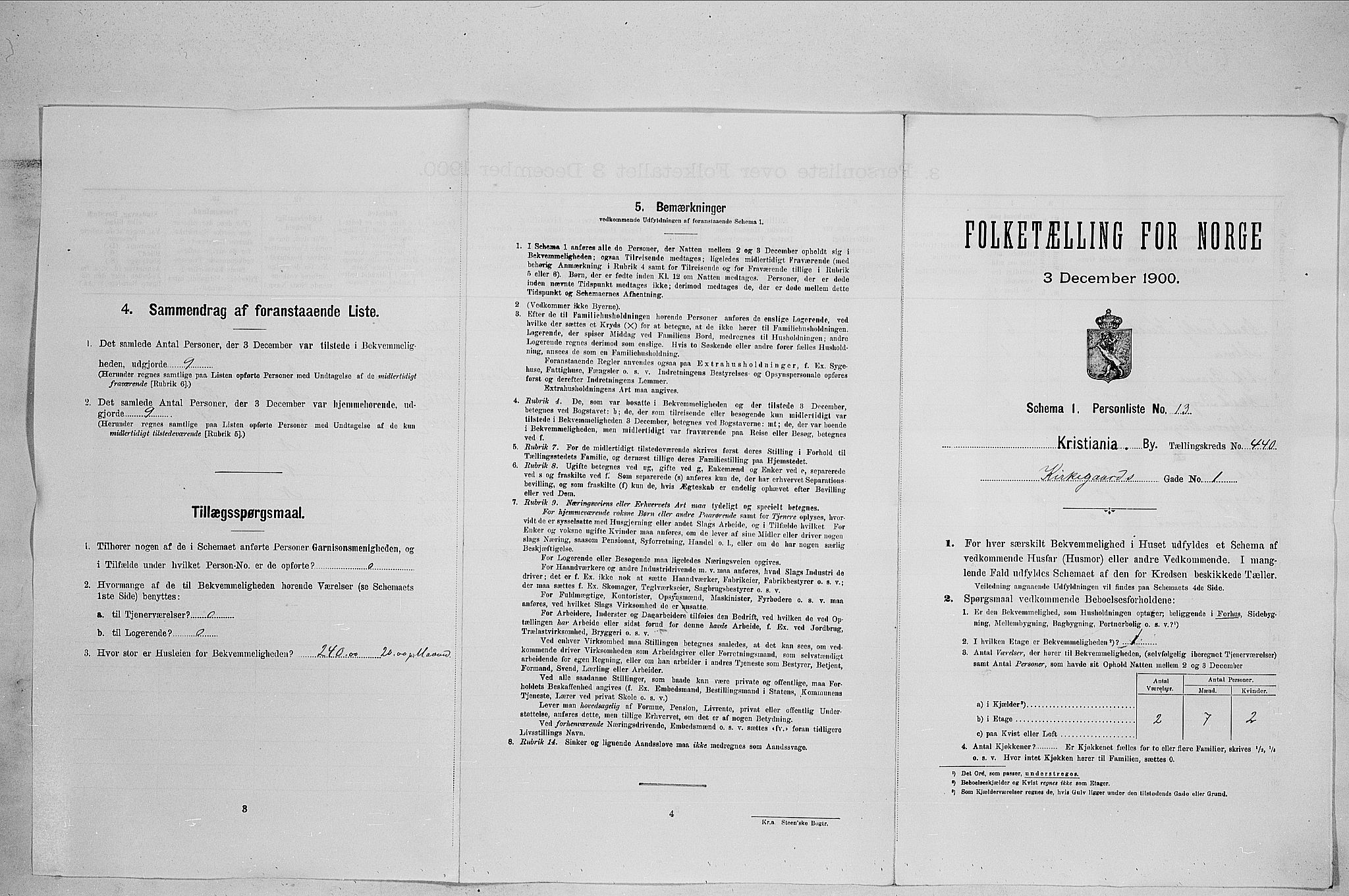 SAO, 1900 census for Kristiania, 1900, p. 46510