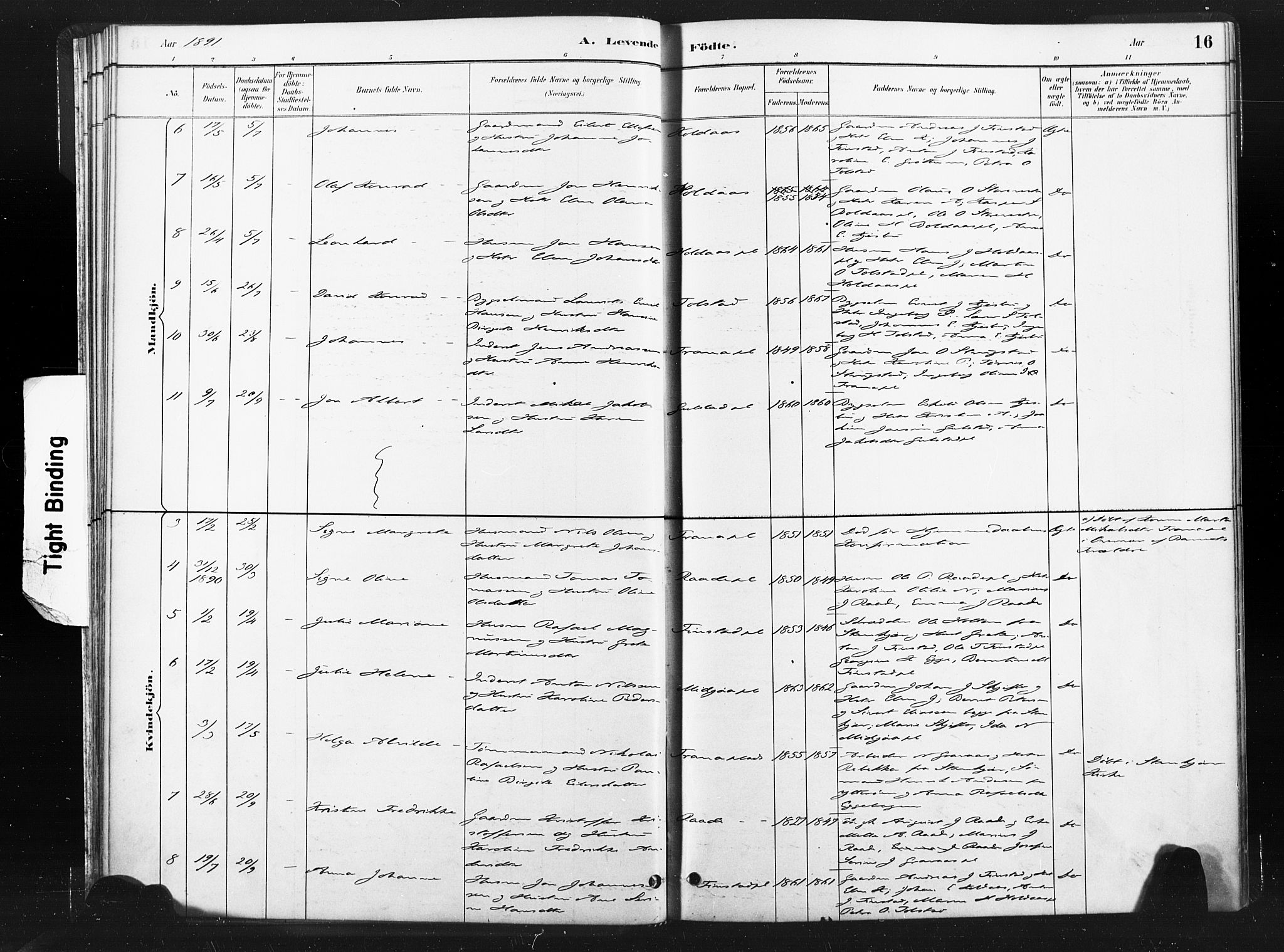 Ministerialprotokoller, klokkerbøker og fødselsregistre - Nord-Trøndelag, SAT/A-1458/736/L0361: Parish register (official) no. 736A01, 1884-1906, p. 16