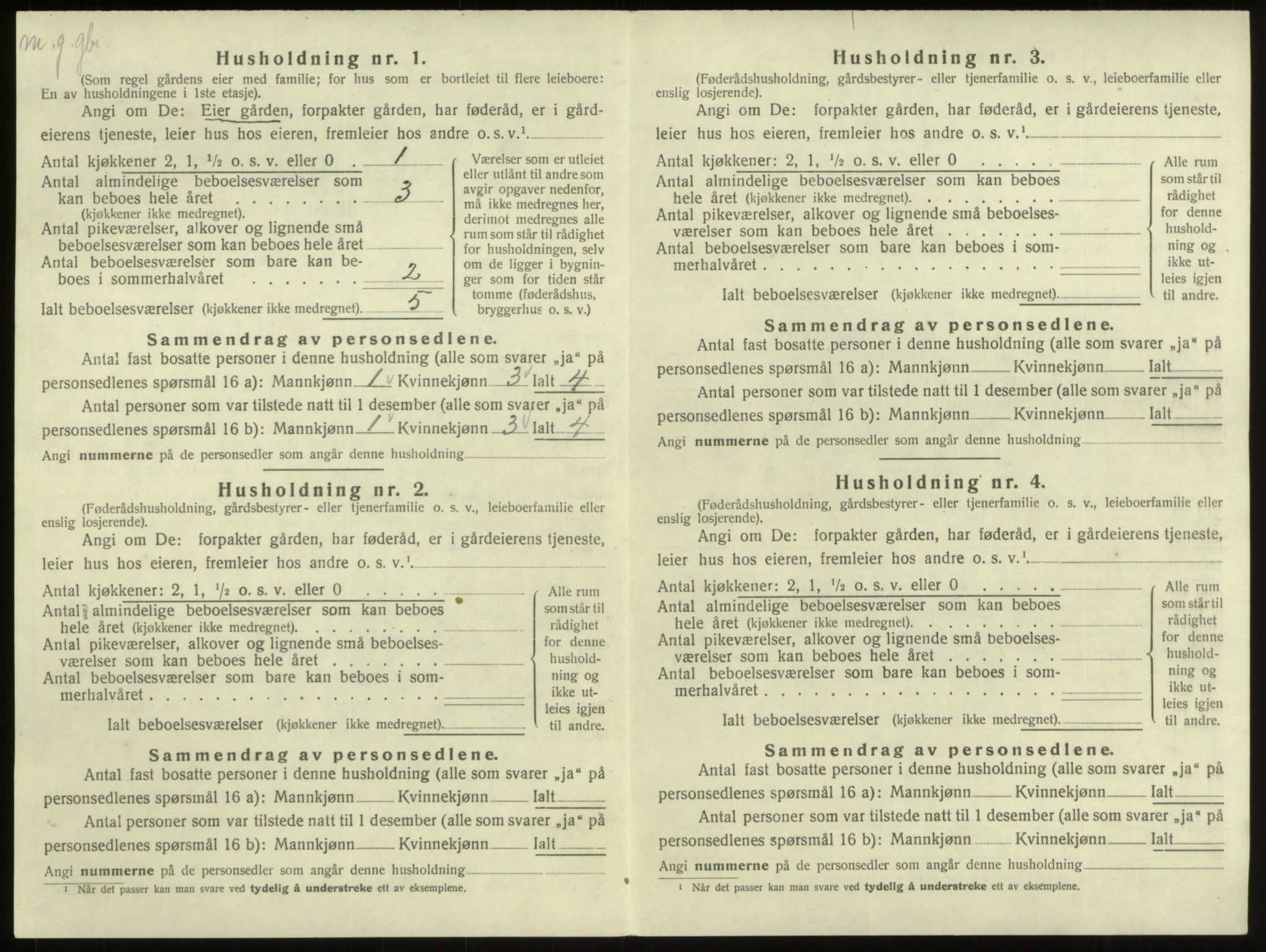 SAB, 1920 census for Breim, 1920, p. 333