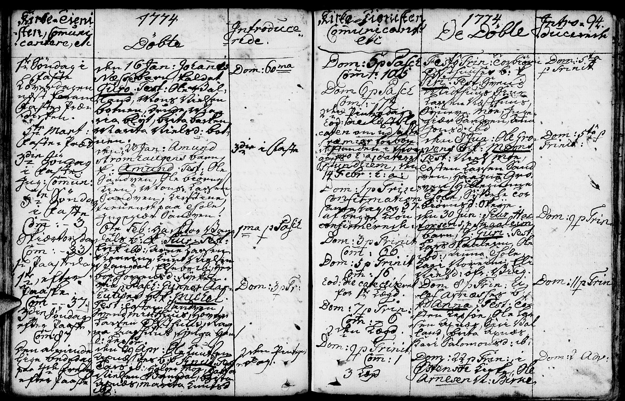 Kvam sokneprestembete, AV/SAB-A-76201/H/Haa: Parish register (official) no. A 3, 1743-1795, p. 94