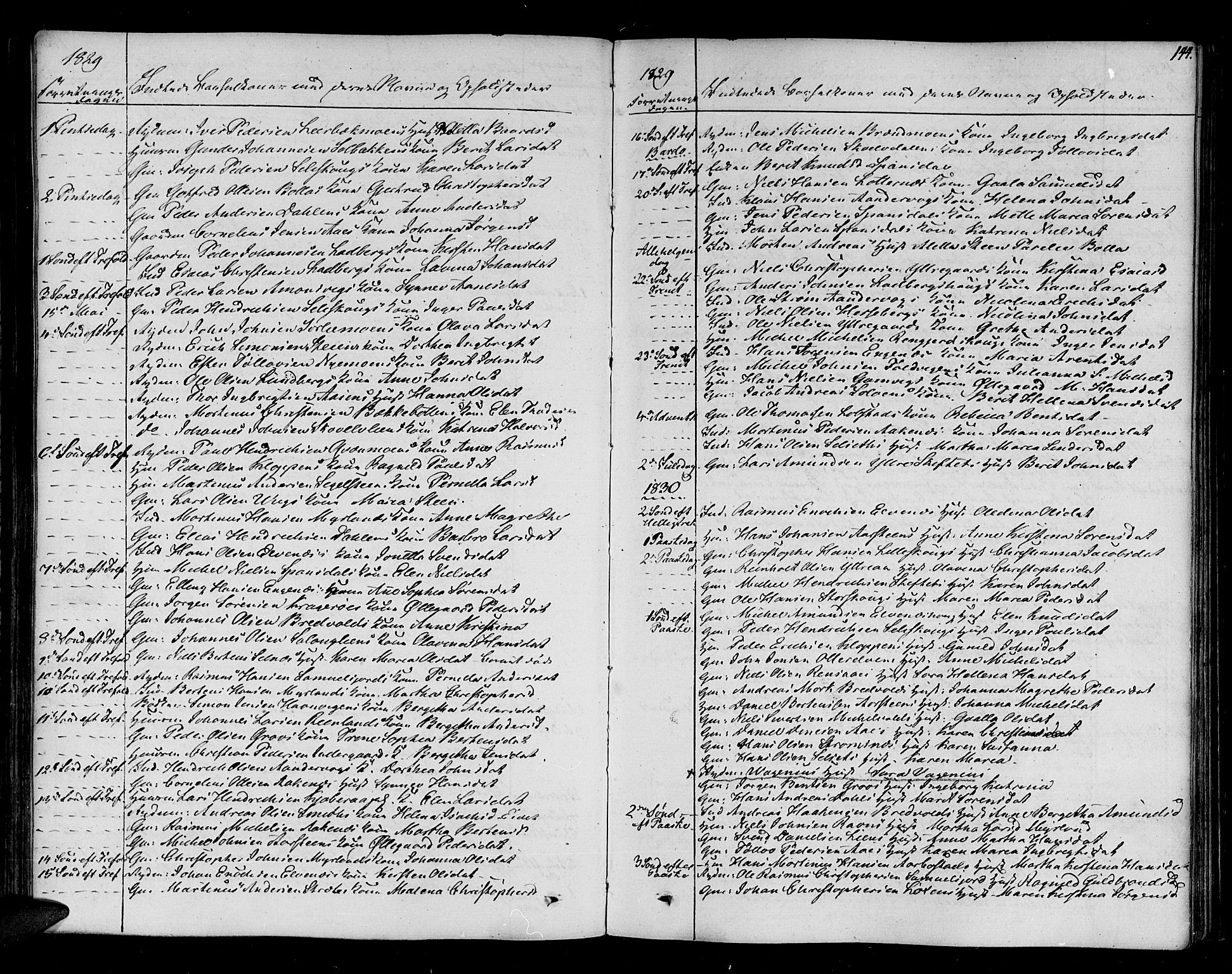 Ibestad sokneprestembete, SATØ/S-0077/H/Ha/Haa/L0005kirke: Parish register (official) no. 5, 1825-1836, p. 144