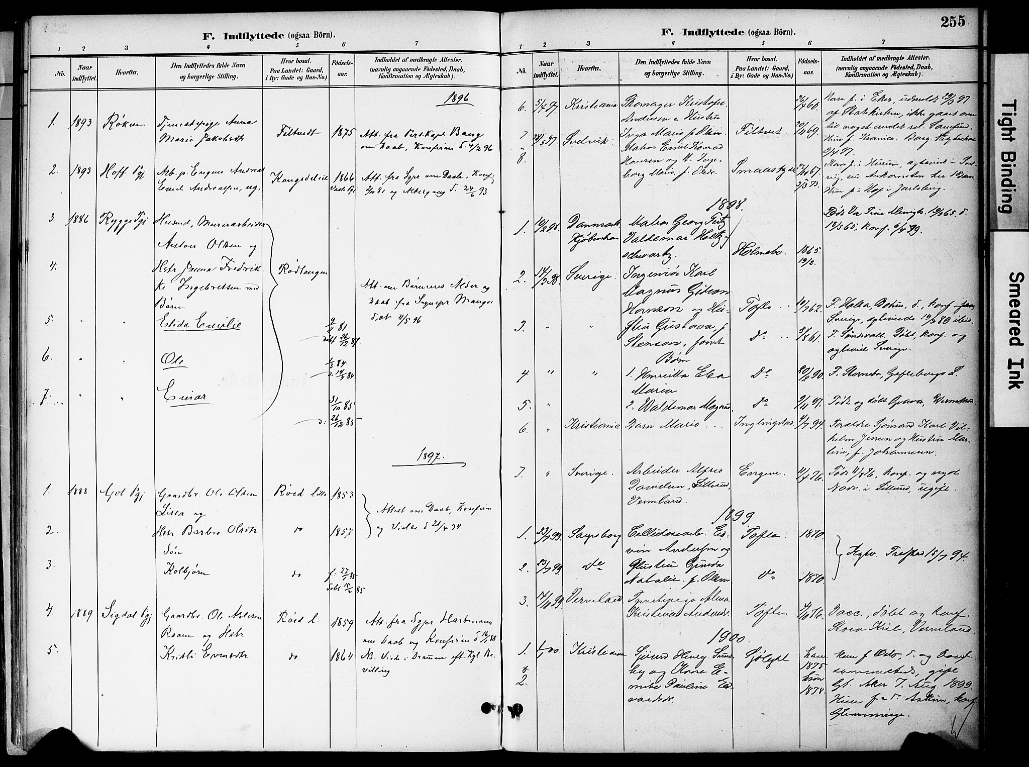 Hurum kirkebøker, AV/SAKO-A-229/F/Fa/L0015: Parish register (official) no. 15, 1896-1908, p. 255