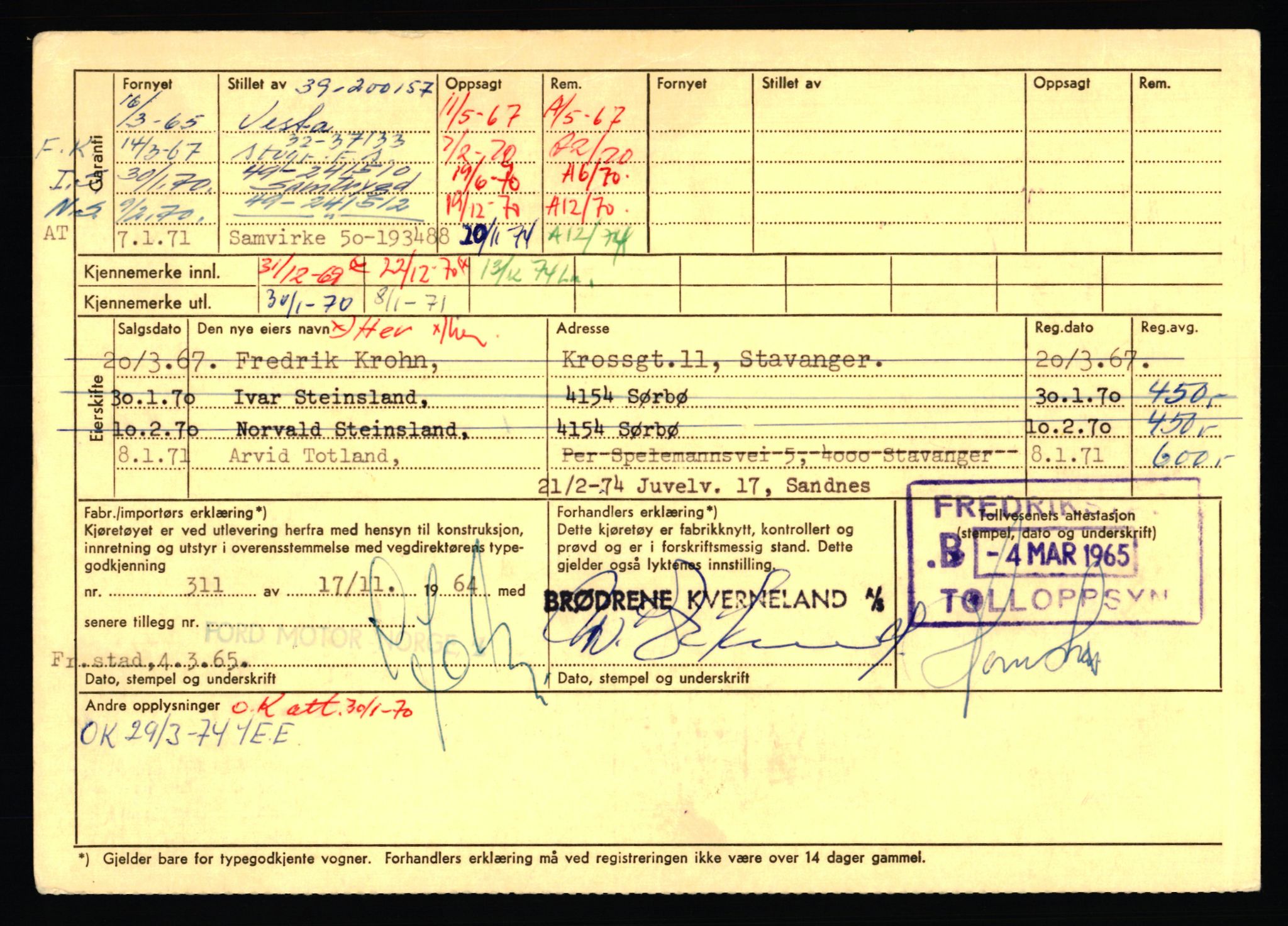 Stavanger trafikkstasjon, AV/SAST-A-101942/0/F/L0072: L-82200 - L-84099, 1930-1971, p. 1538