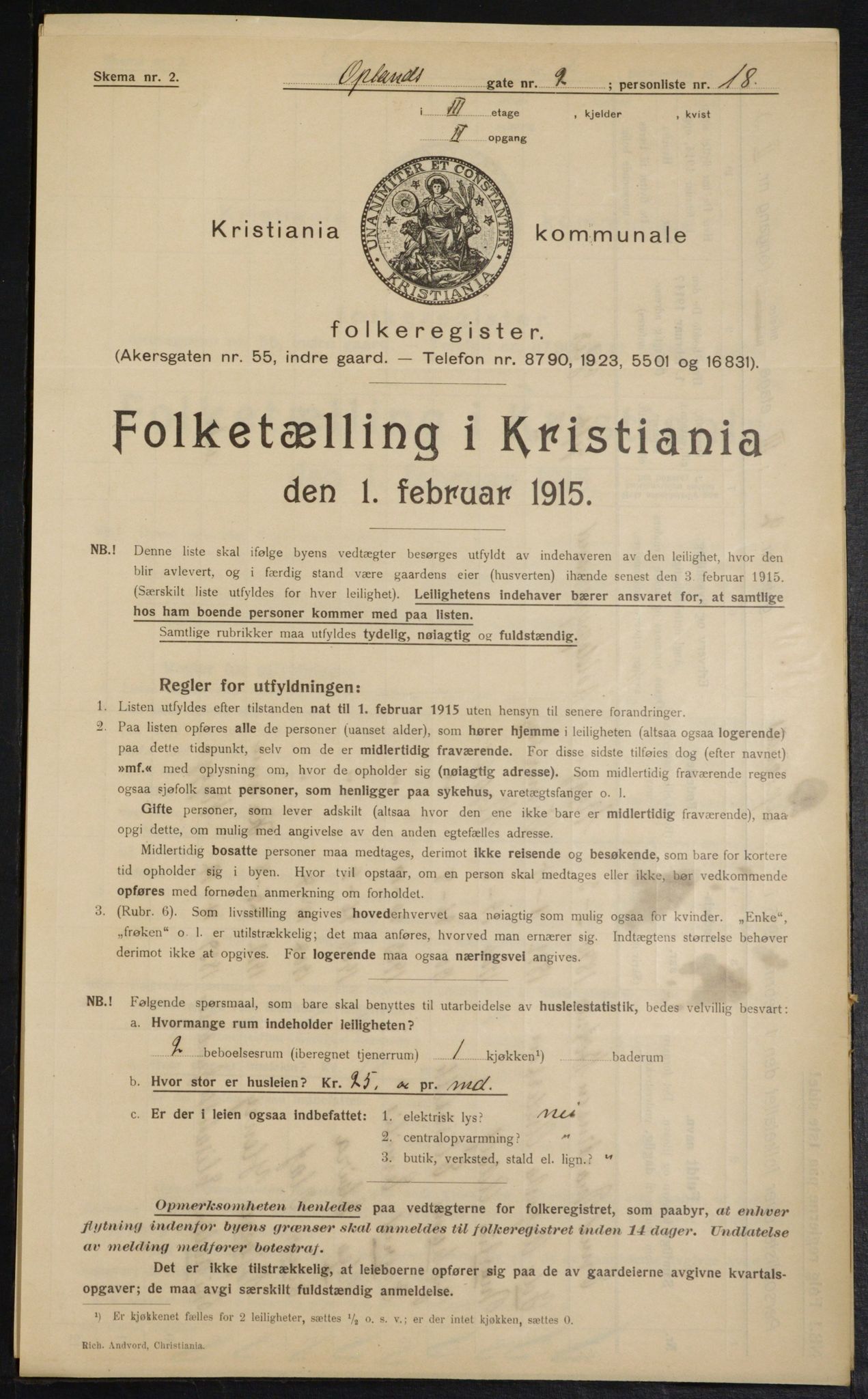 OBA, Municipal Census 1915 for Kristiania, 1915, p. 75248