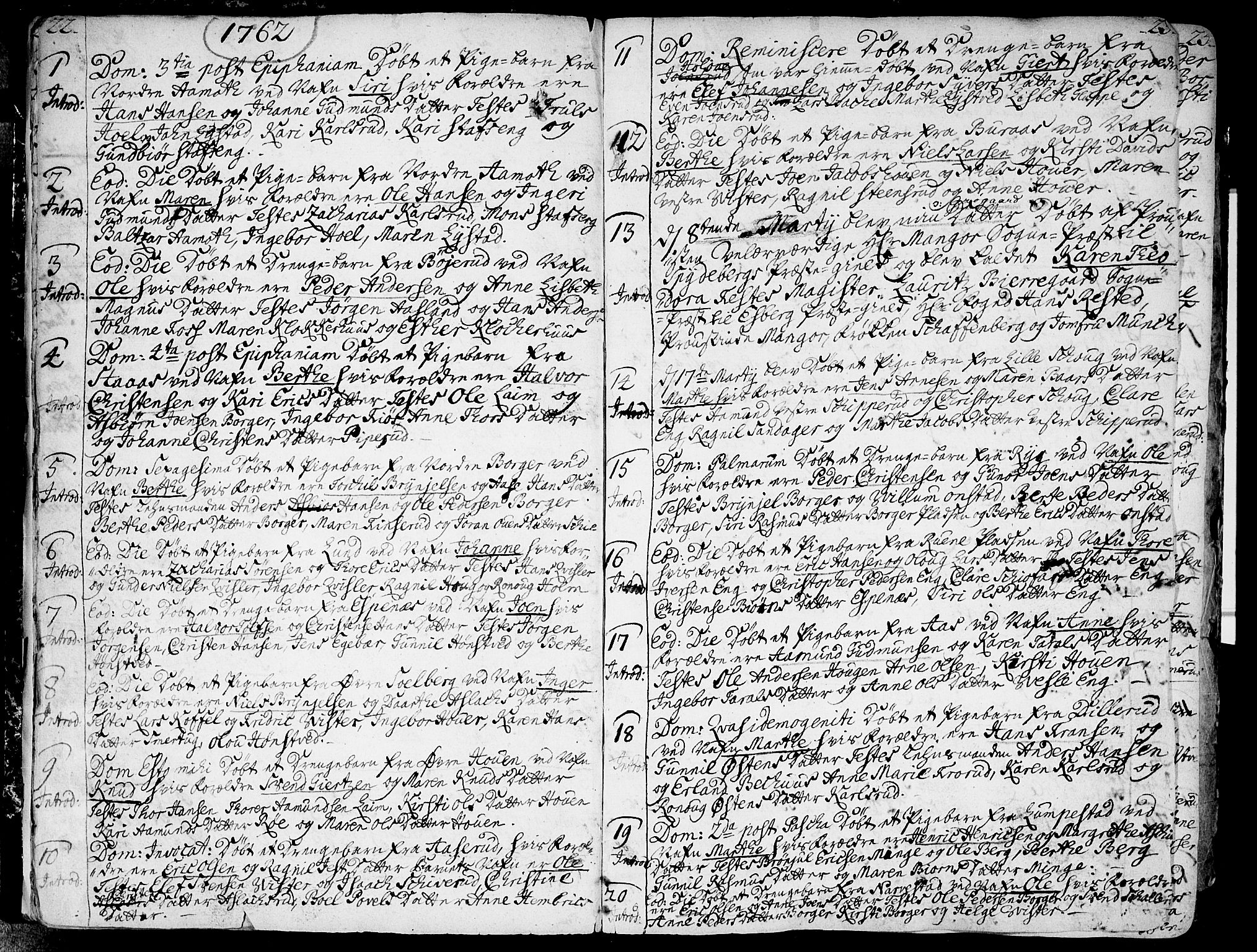 Skiptvet prestekontor Kirkebøker, SAO/A-20009/F/Fa/L0003: Parish register (official) no. 3, 1758-1793, p. 22-23