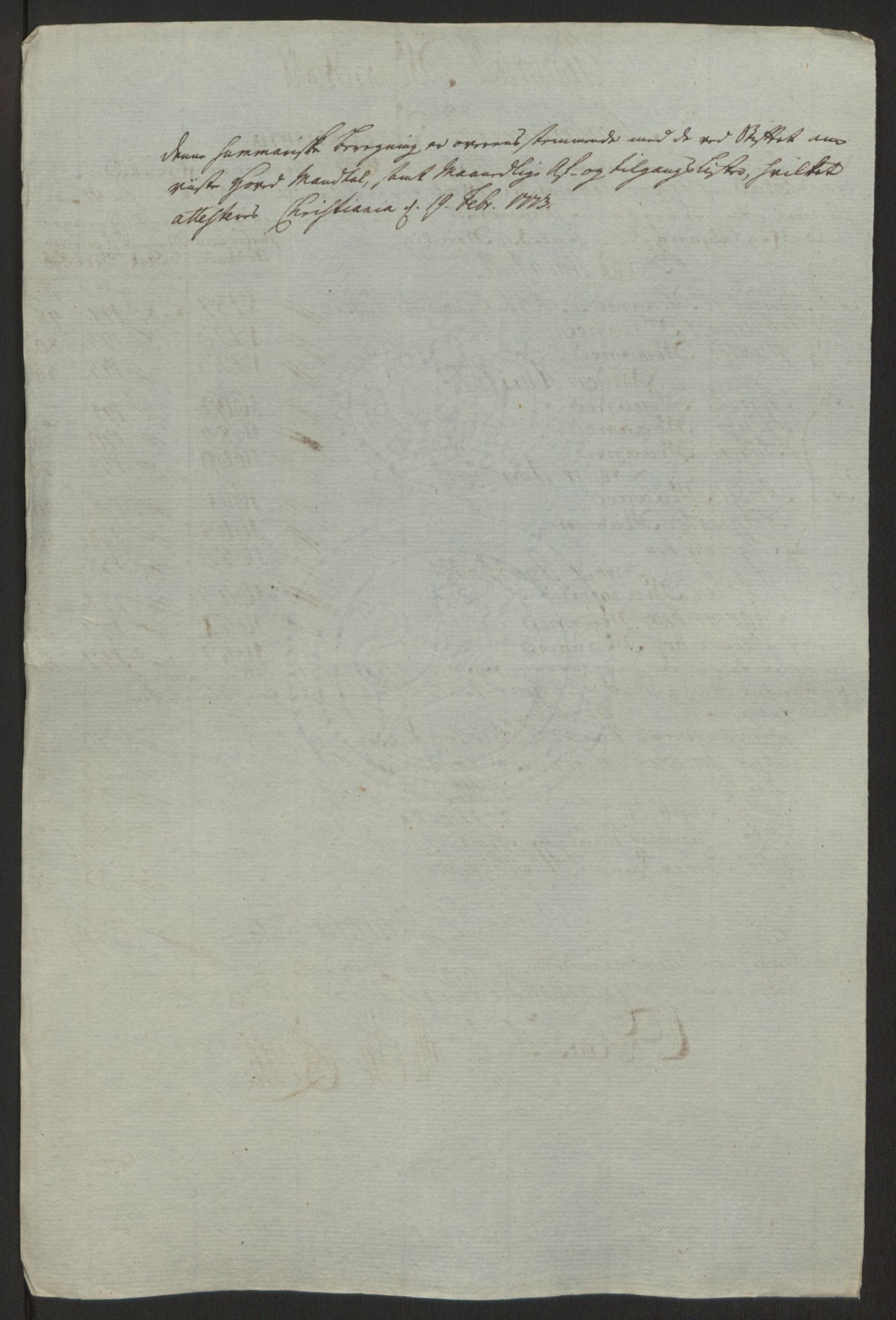 Rentekammeret inntil 1814, Reviderte regnskaper, Byregnskaper, RA/EA-4066/R/Ra/L0006/0001: [A4] Kontribusjonsregnskap / Ekstraskatt, 1762-1772, p. 255