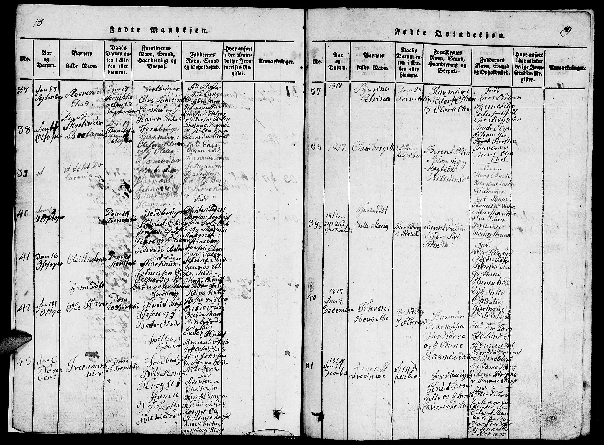 Ministerialprotokoller, klokkerbøker og fødselsregistre - Møre og Romsdal, AV/SAT-A-1454/528/L0423: Parish register (copy) no. 528C04, 1816-1827, p. 18-19