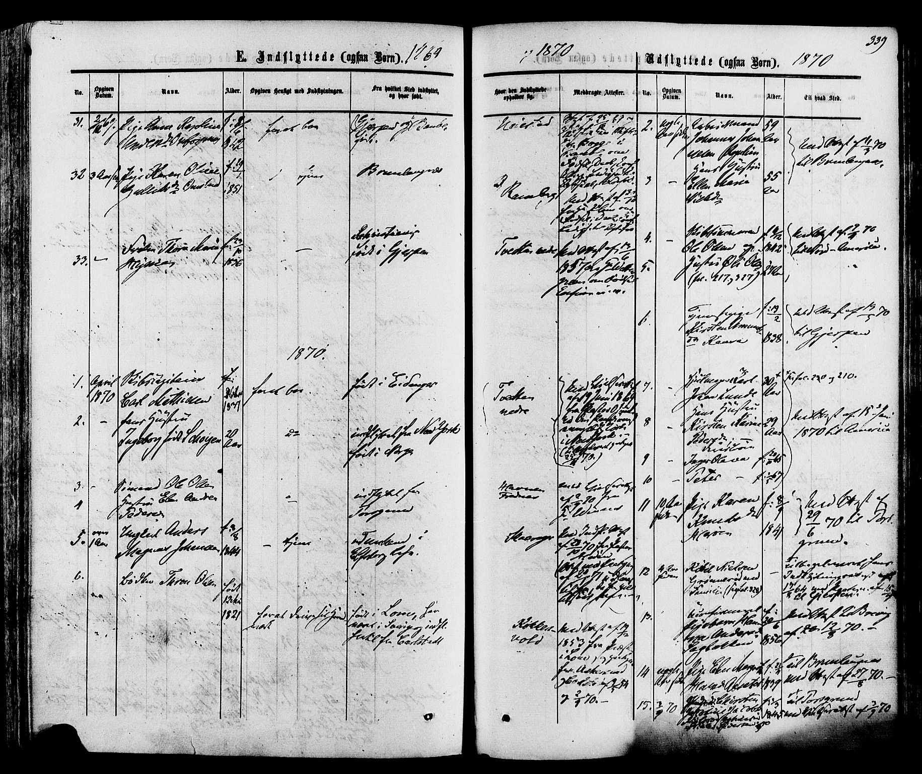 Eidanger kirkebøker, SAKO/A-261/F/Fa/L0010: Parish register (official) no. 10, 1859-1874, p. 339
